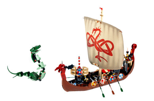 LEGO Viking Ship vs. the Midgard Serpent 7018 (Damaged Box)
