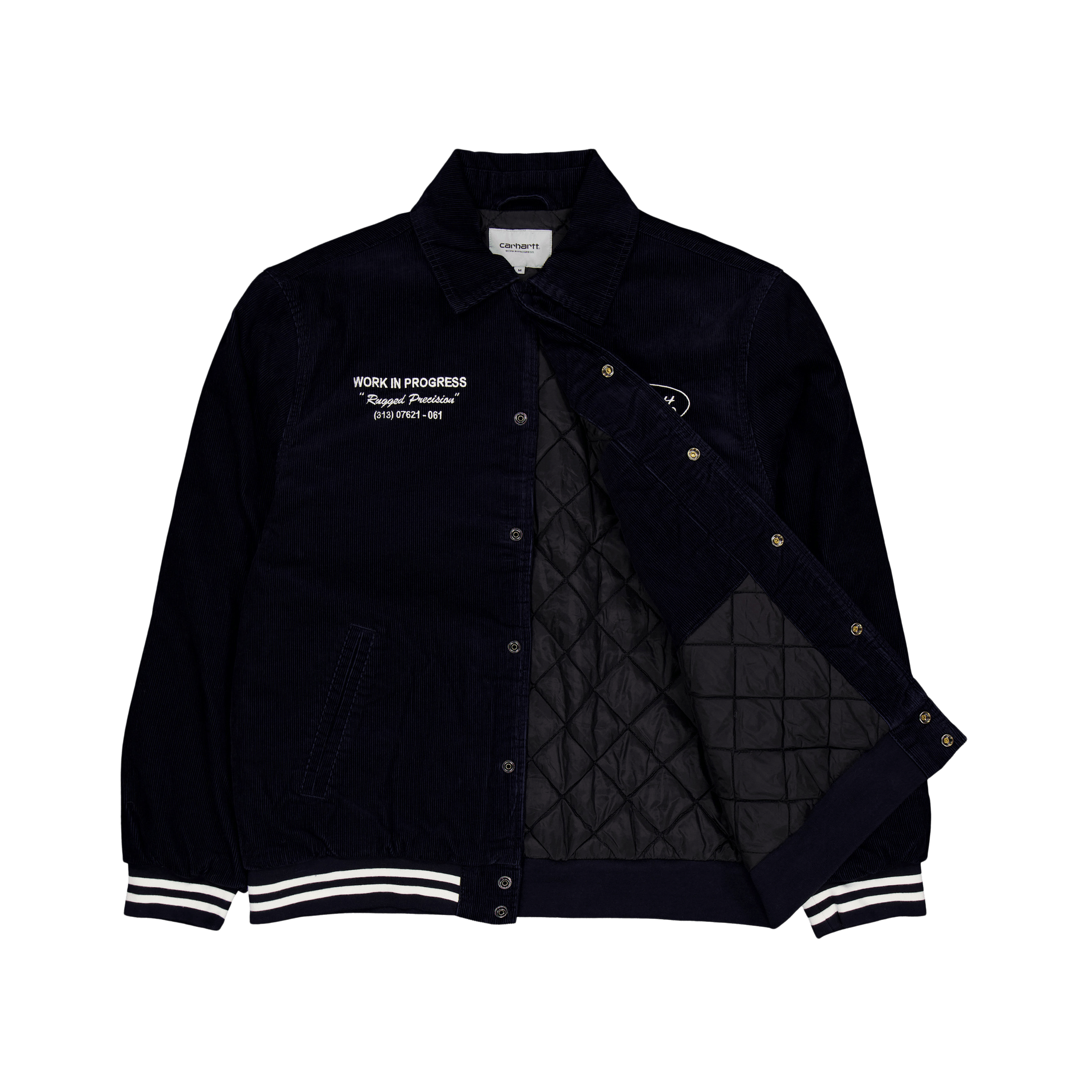 Carhartt WIP Rugged Letterman Jacket Dark Navy / Wax