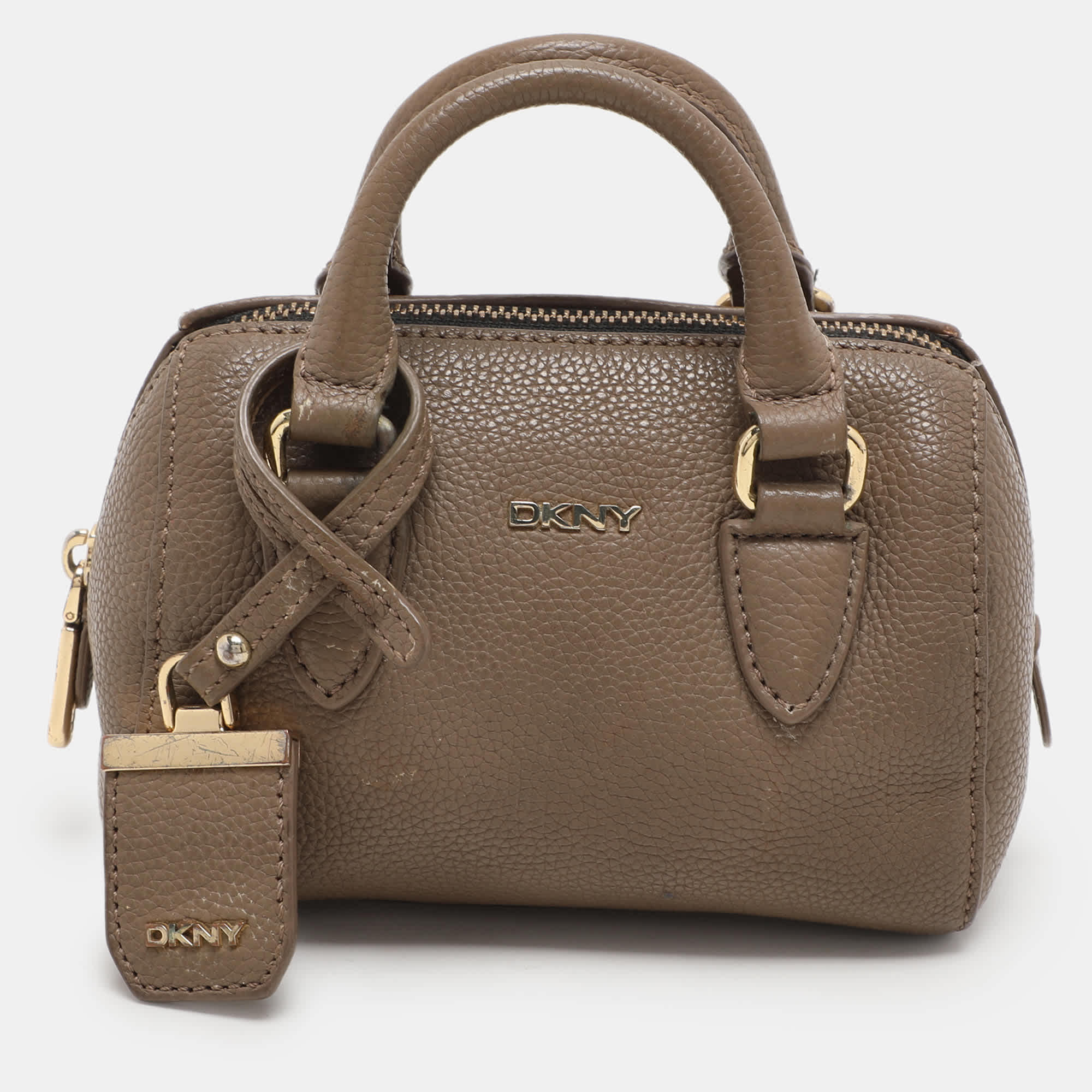 Dkny Beige Leather Satchels