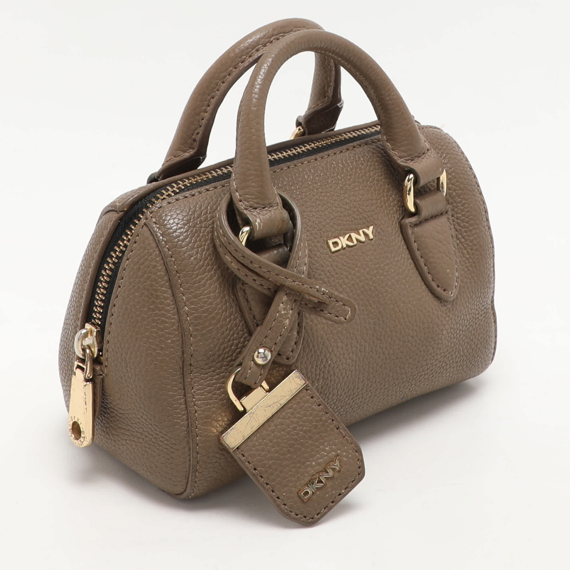 Dkny Beige Leather Satchels