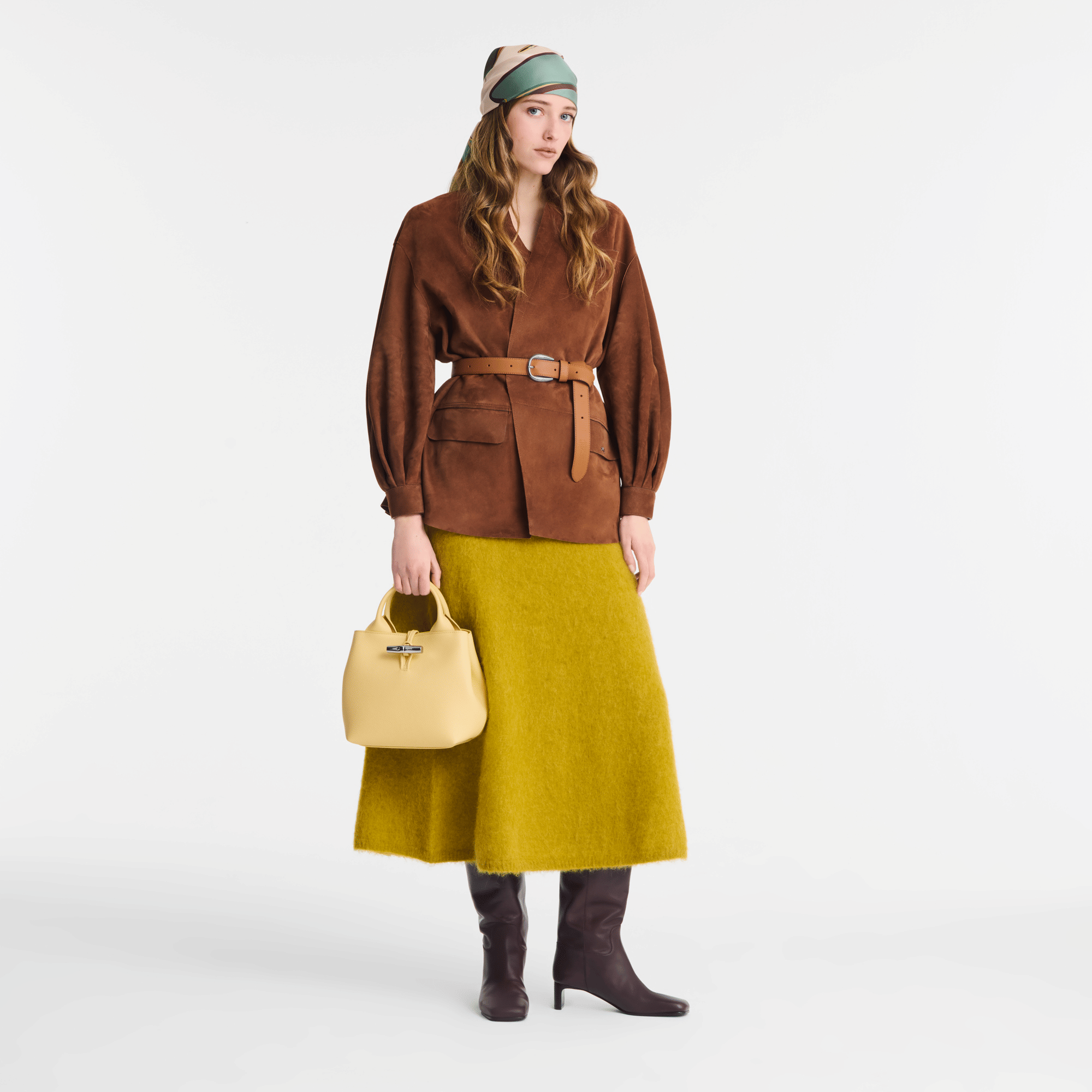 Long Champ Longchamp Le Roseau S Handbag Yellow Chick