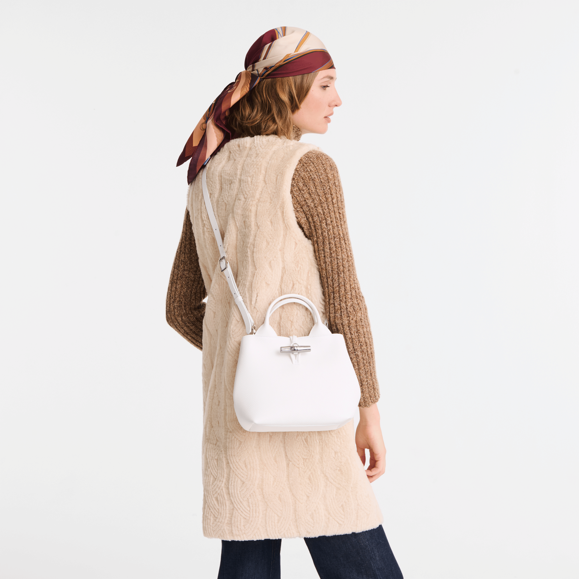 Long Champ Longchamp Le Roseau S Handbag White