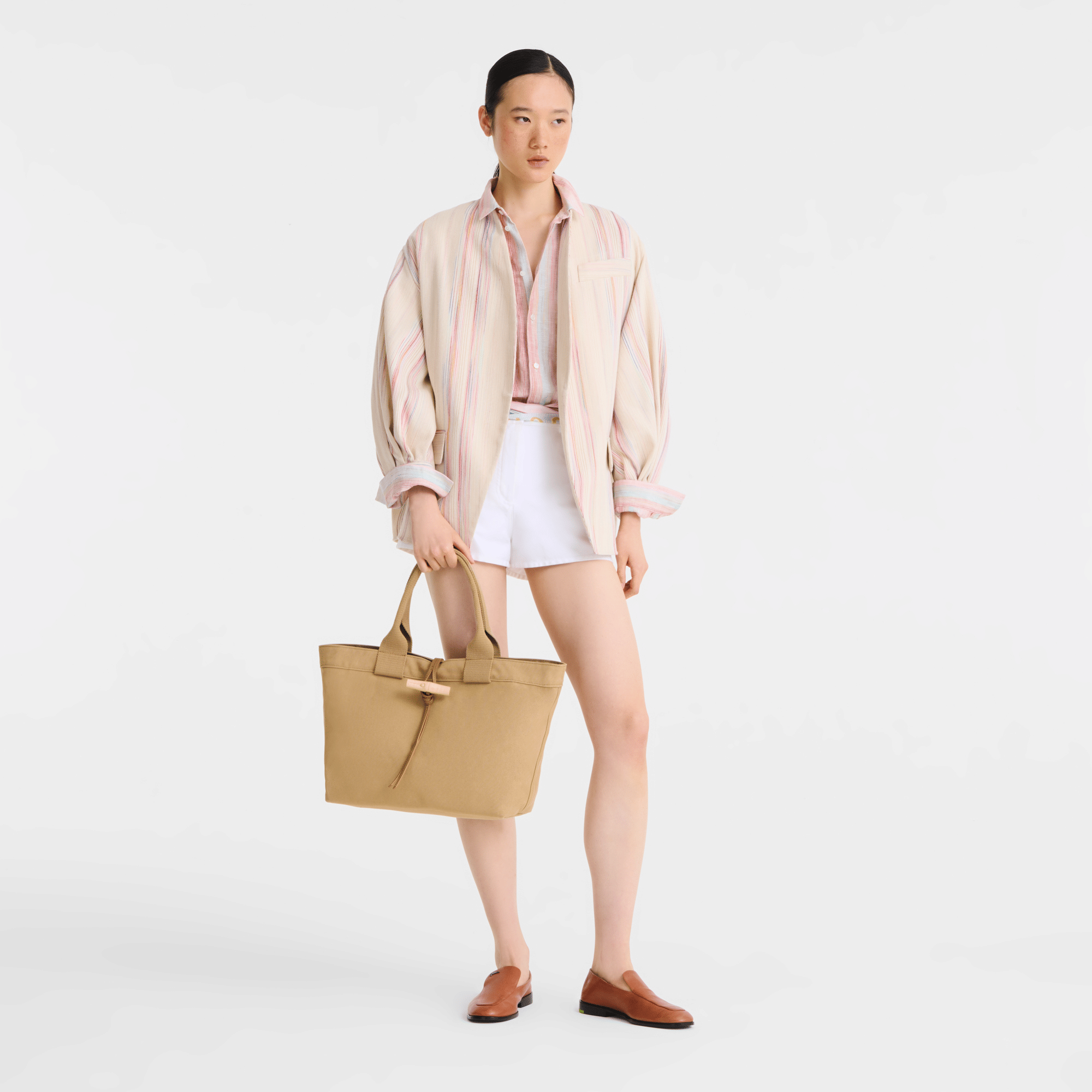 Long Champ Longchamp Le Roseau Tote bag Desert
