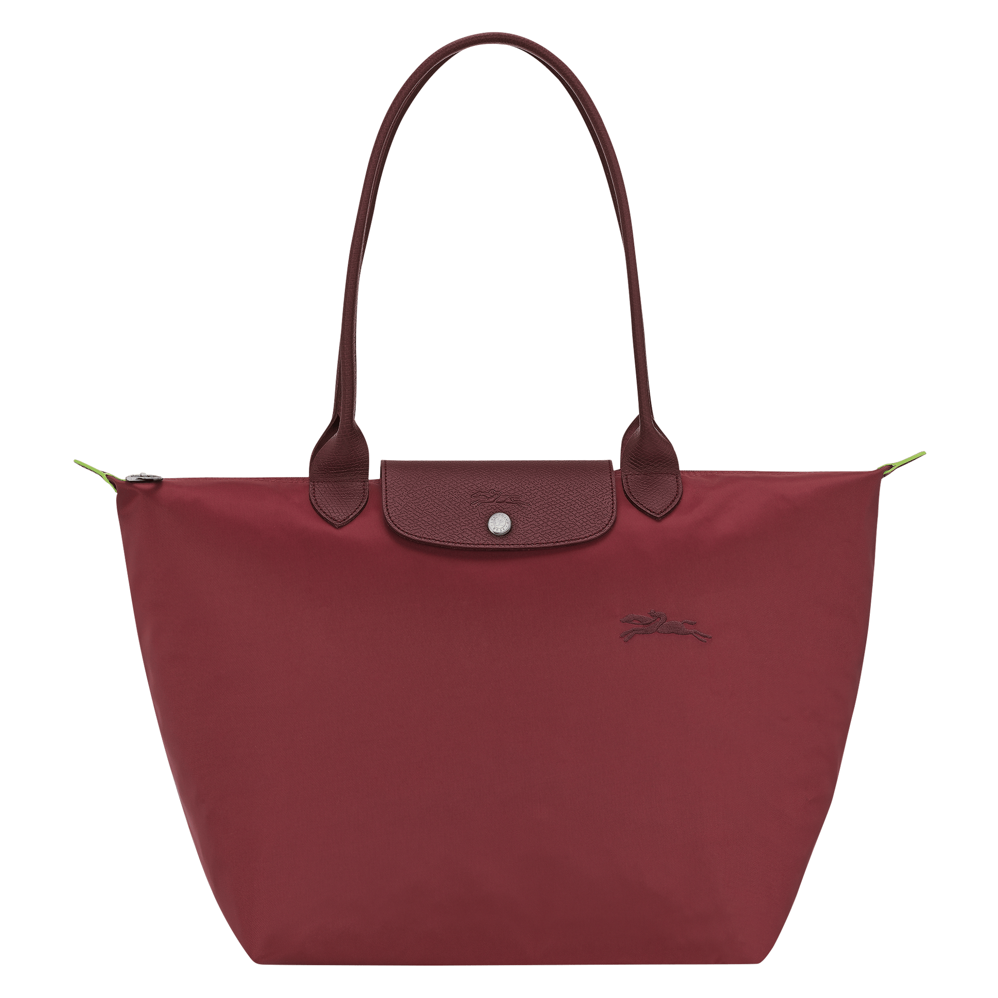 Long Champ Longchamp Le Pliage Green L Tote bag Pomegranate