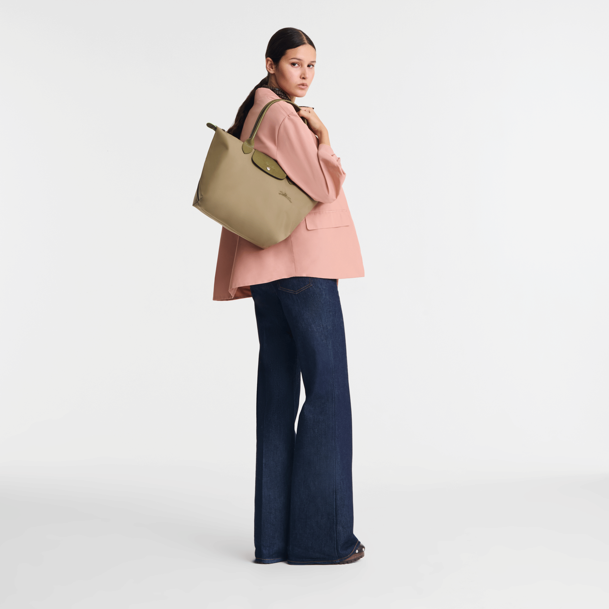 Long Champ Longchamp Le Pliage Green L Tote bag Artichoke