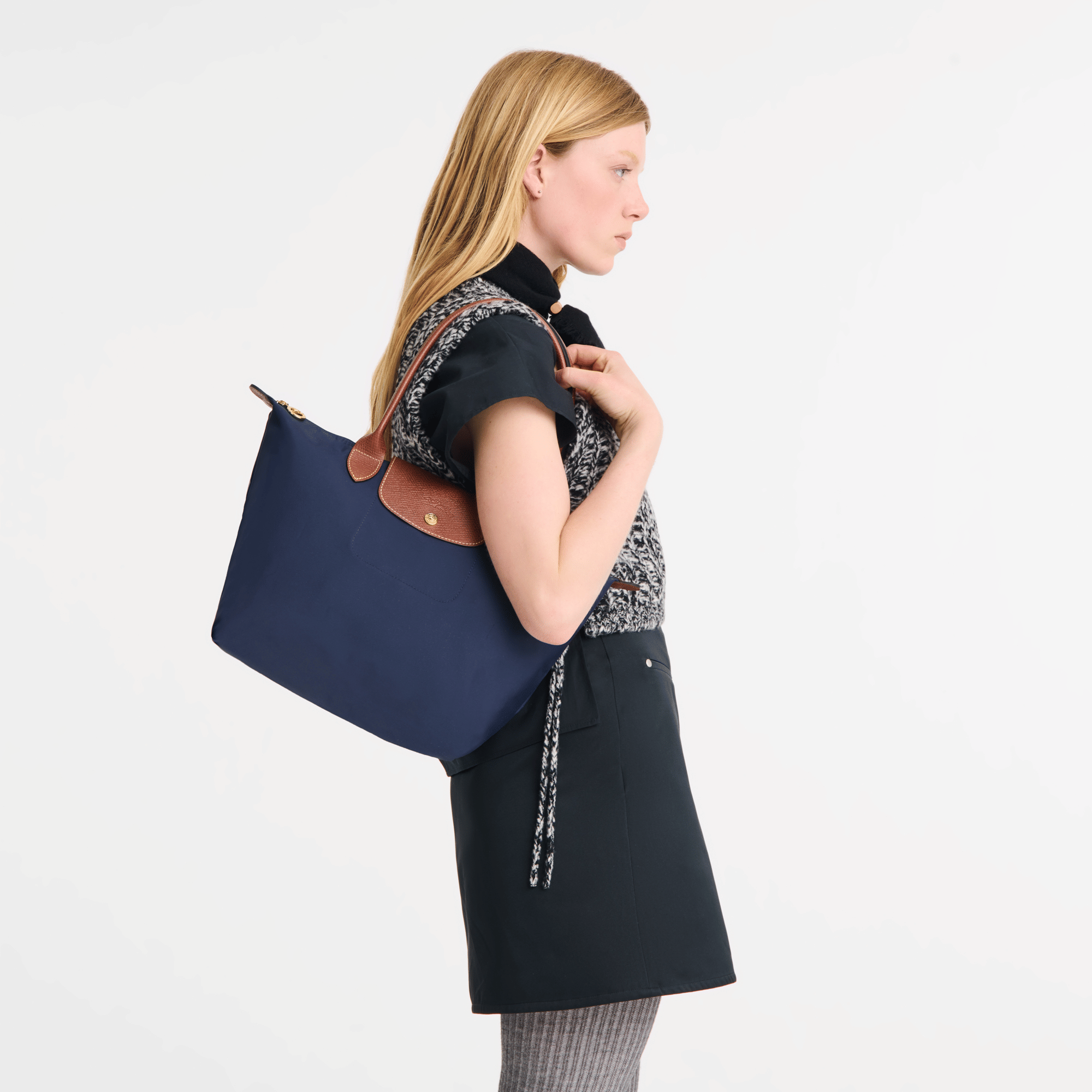 Long Champ Longchamp Le Pliage Original M Tote bag Navy