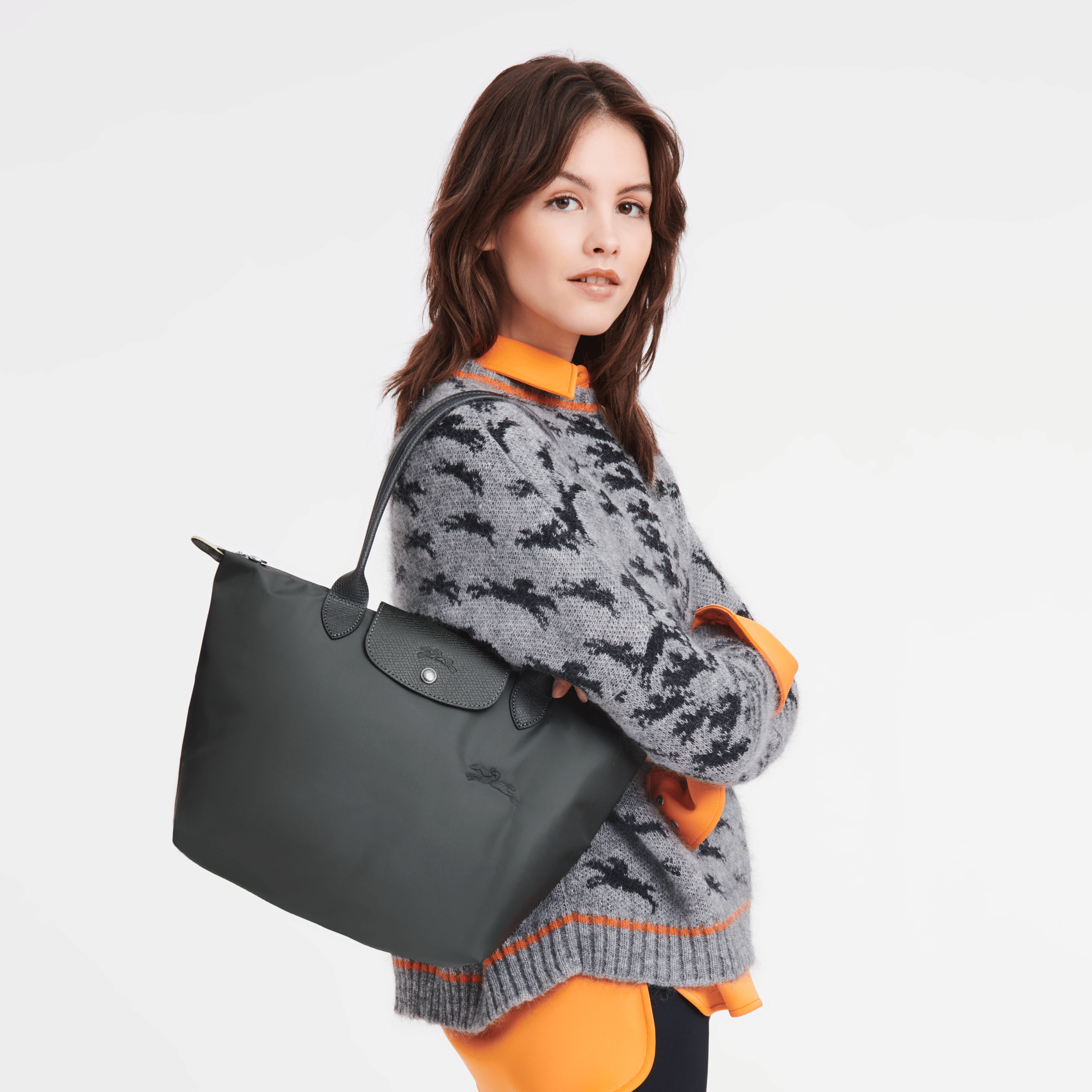 Long Champ Longchamp Le Pliage Green M Tote bag Graphite
