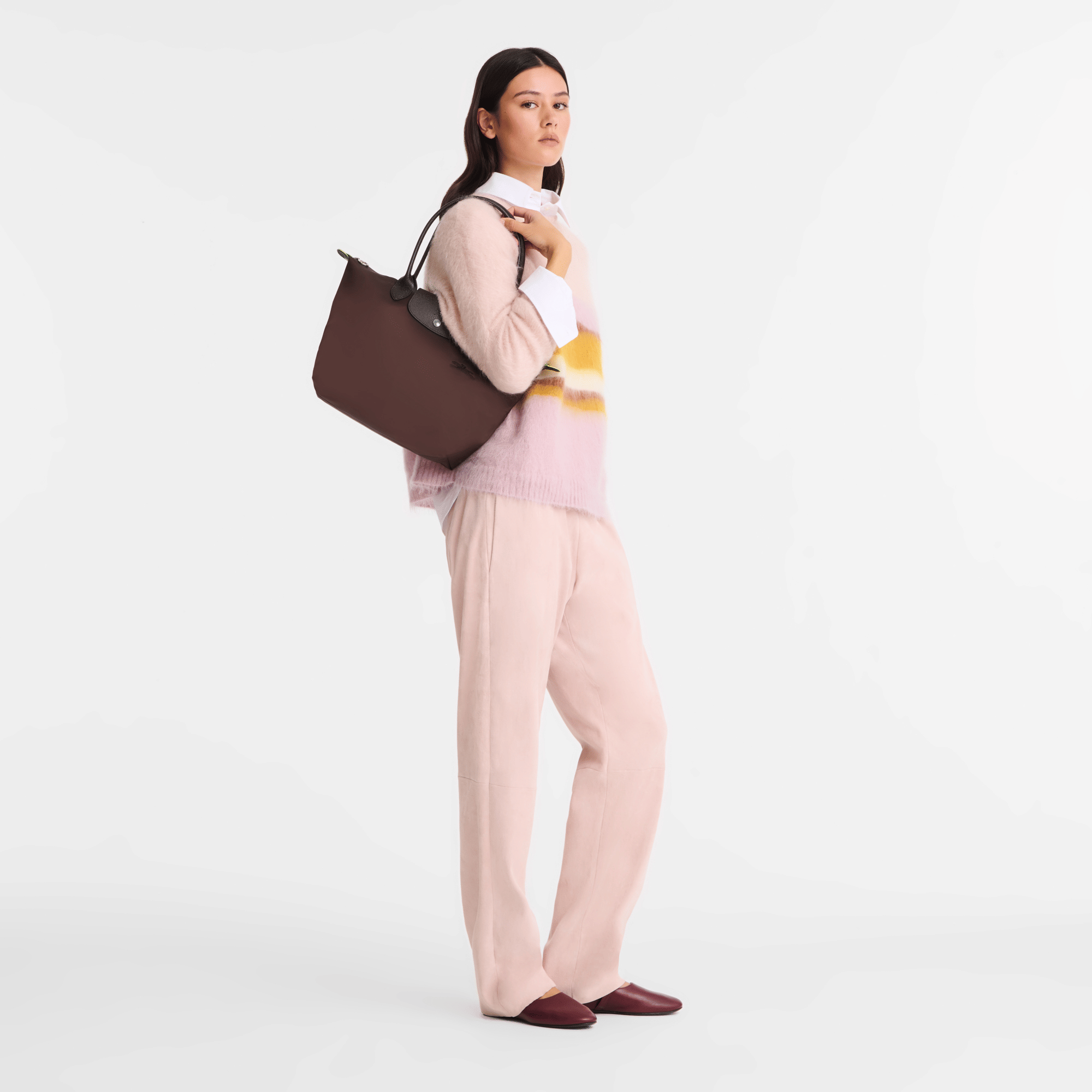 Long Champ Longchamp Le Pliage Green M Tote bag Mocha