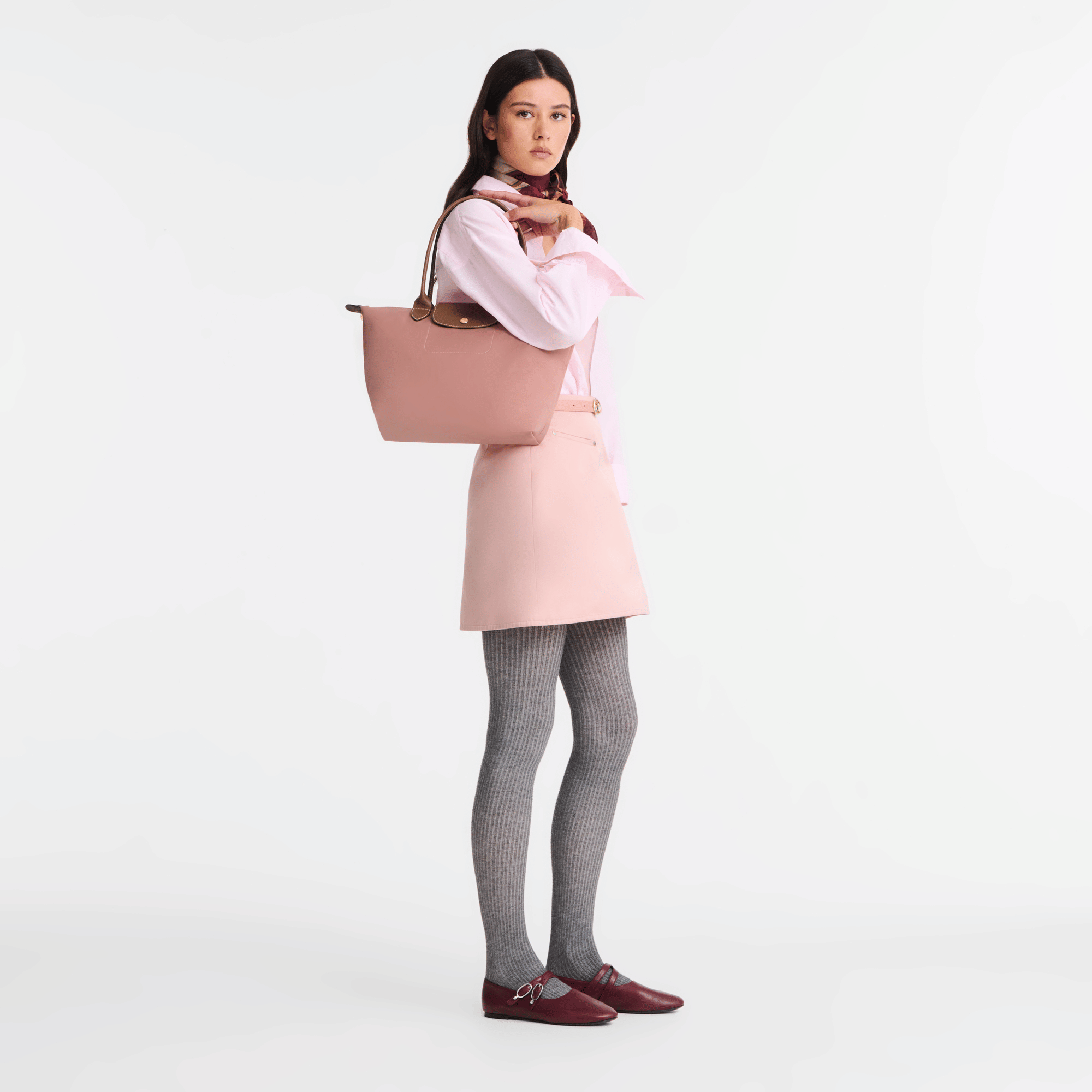Long Champ Longchamp Le Pliage Original M Tote bag Pink Tea