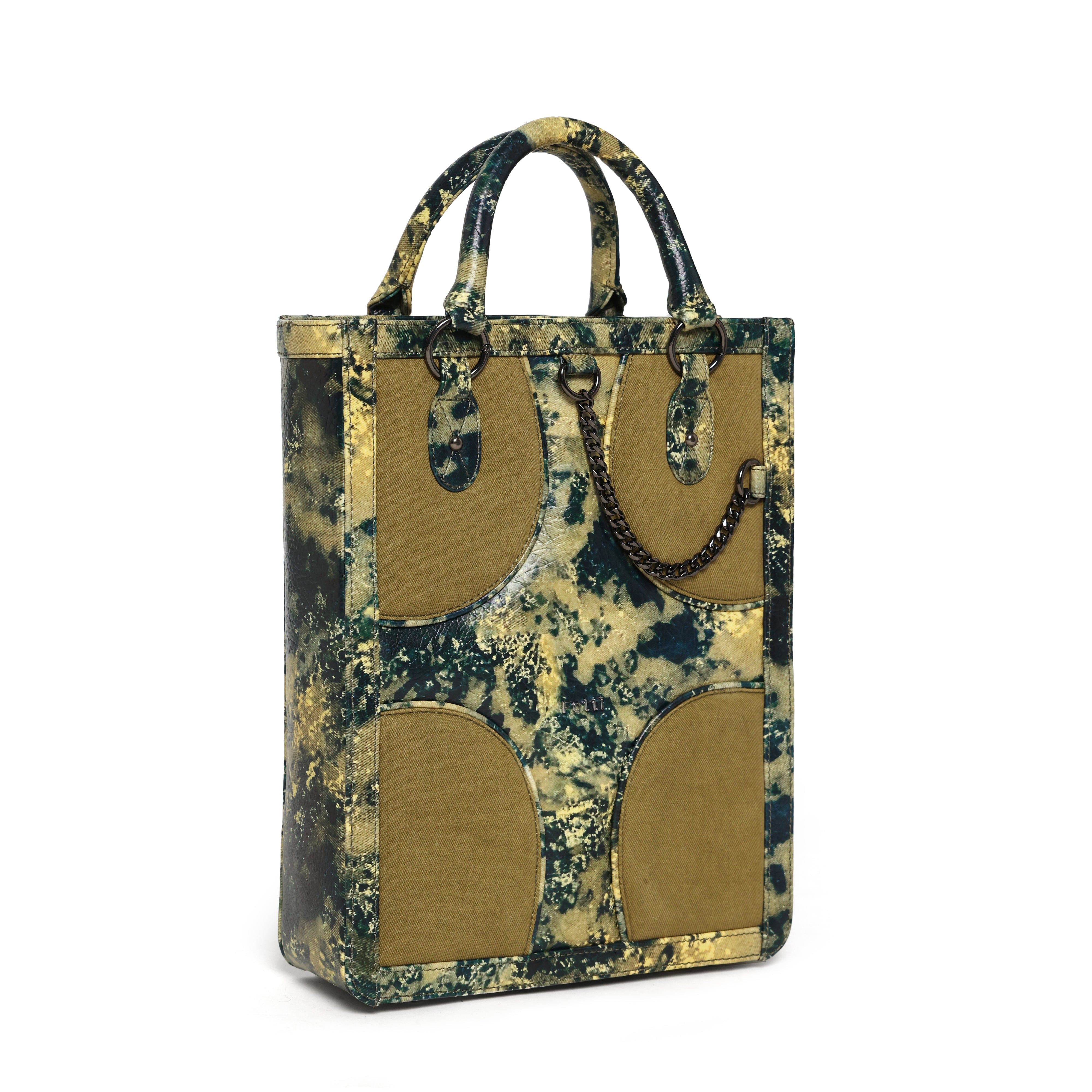 FETTI Muddled Shopper Tote/ Backpack - Oxidized olive