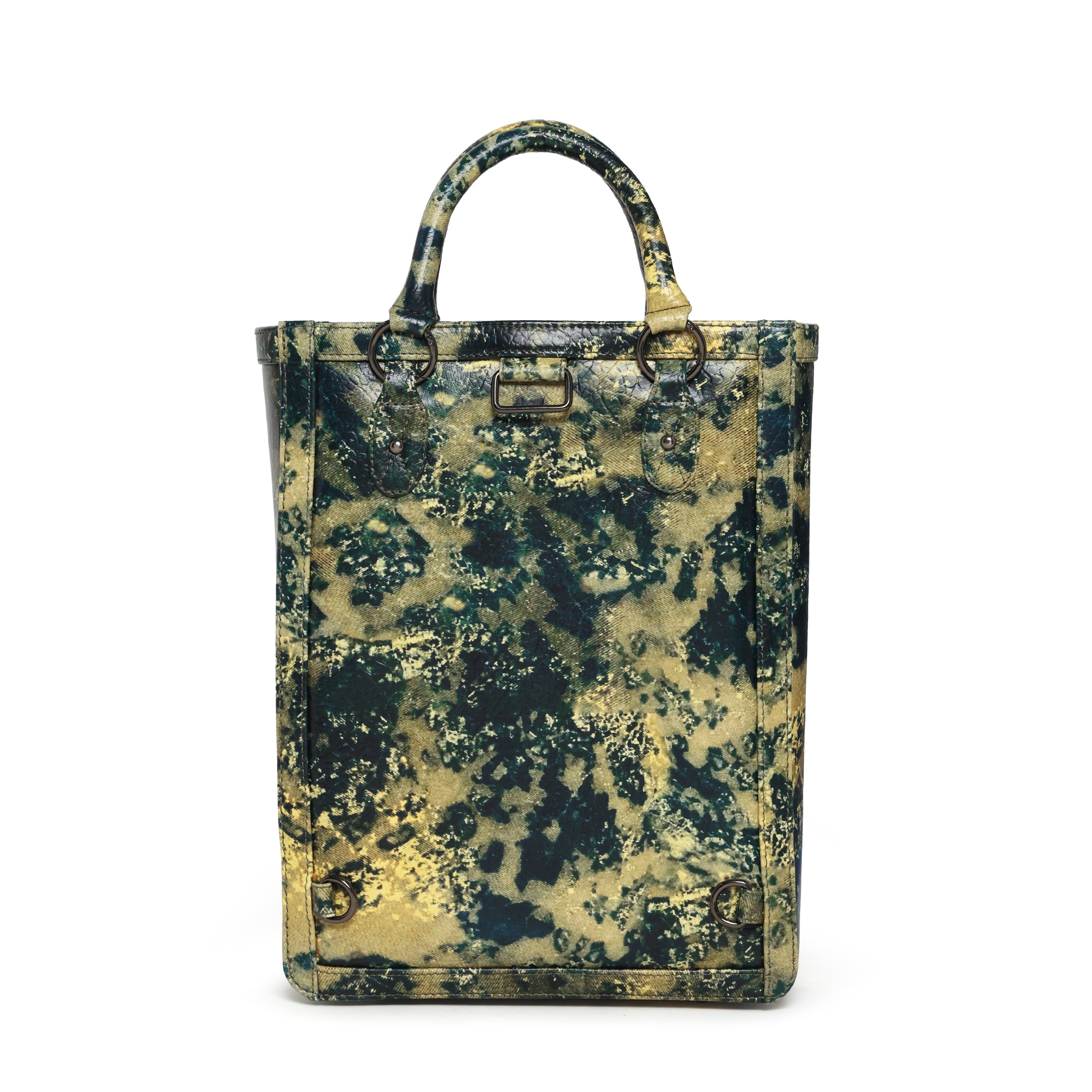FETTI Muddled Shopper Tote/ Backpack - Oxidized olive