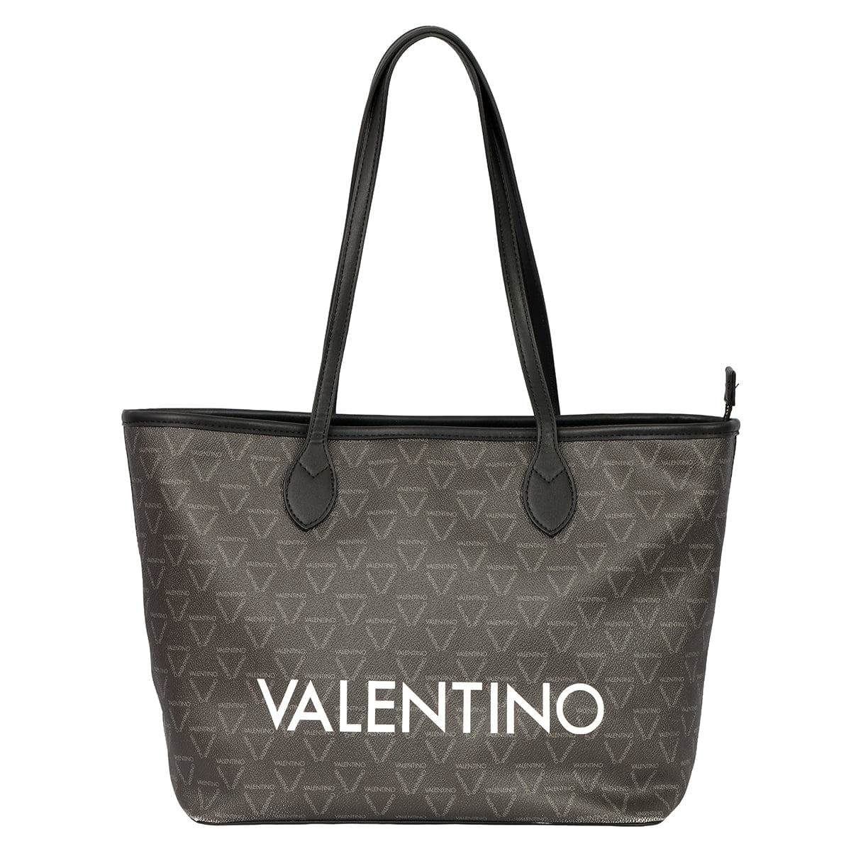 MARIO VALENTINO BLACK LIUTO LOGO TOTE BAG