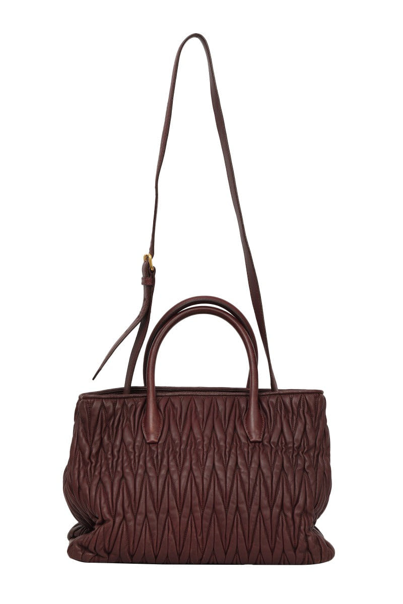 Retag Reselling Luxury Private Limited Miu Miumatalesse Leather Tote Bag