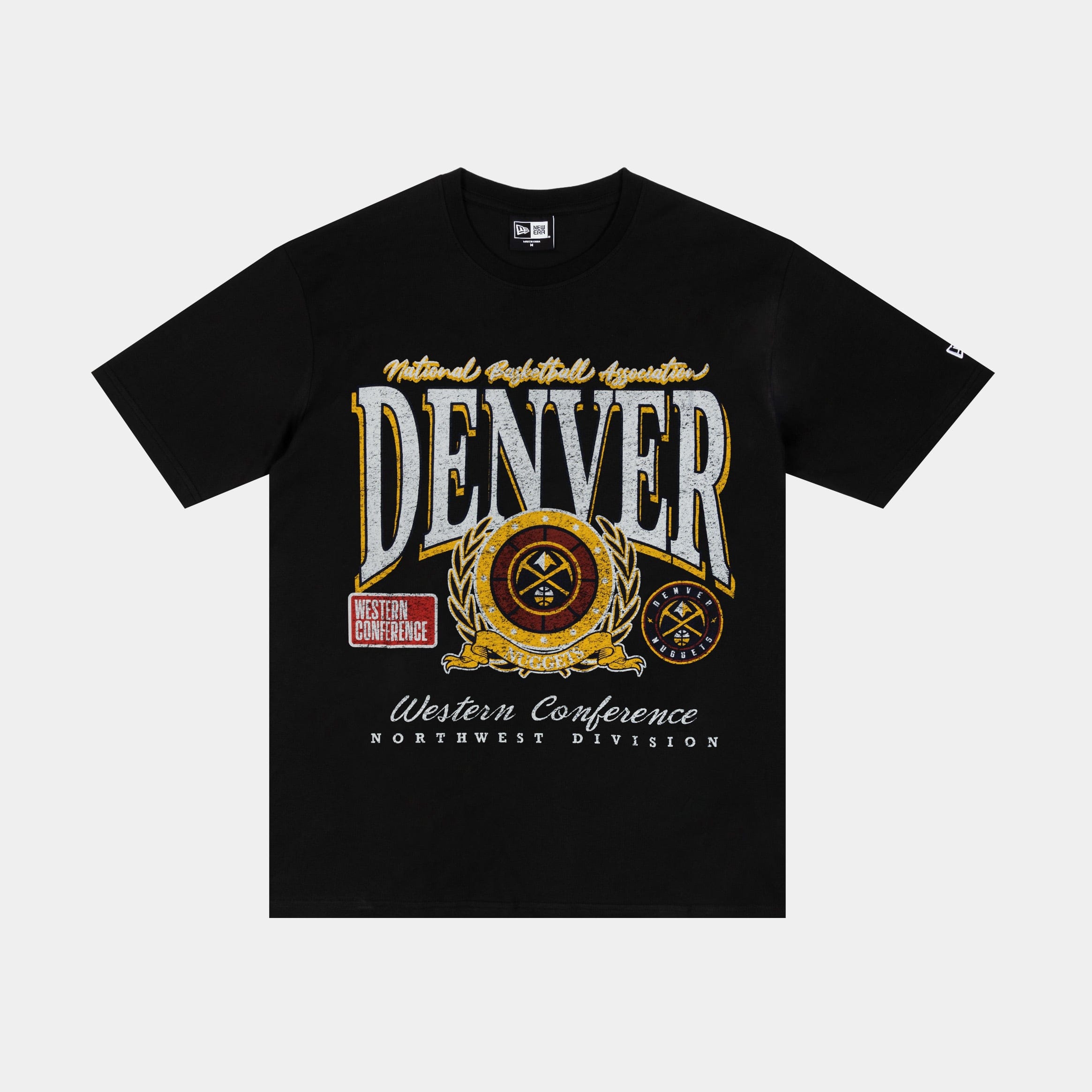 NEW ERA Denver Nuggets Oversized Mens Short Sleeve Shirt (Black/White)