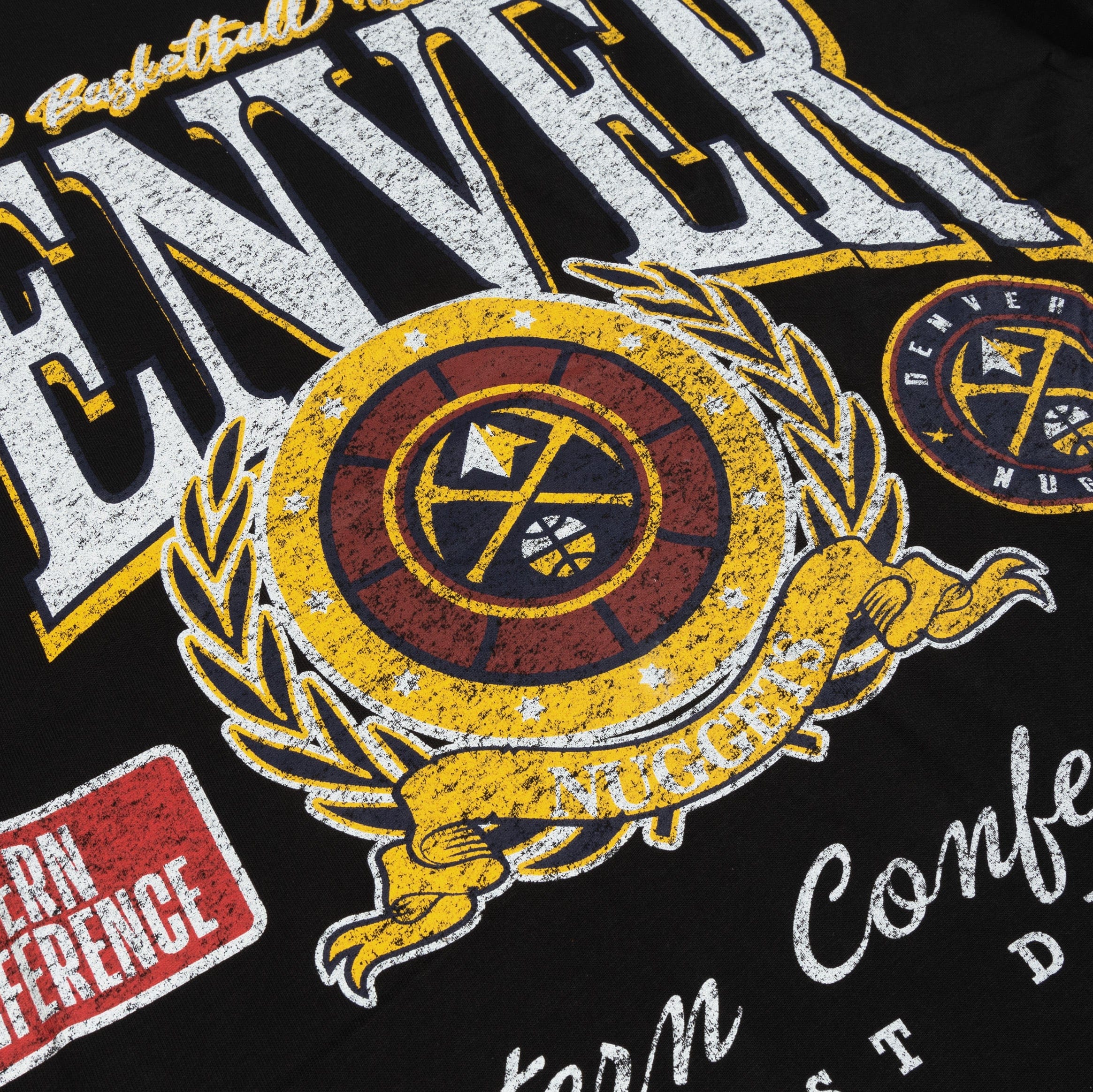 NEW ERA Denver Nuggets Oversized Mens Short Sleeve Shirt (Black/White)