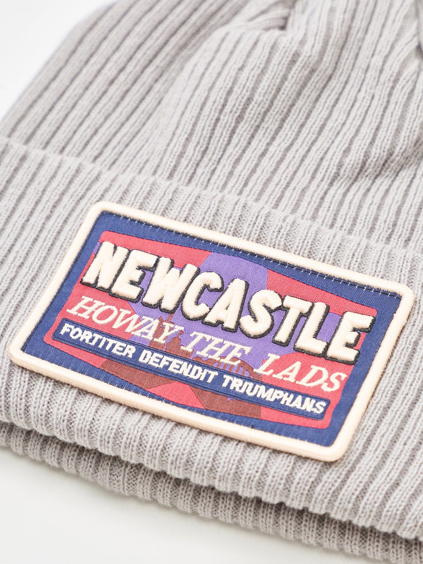 New Era Newcastle United FC Patch Ribbed Cuff Beanie Grey