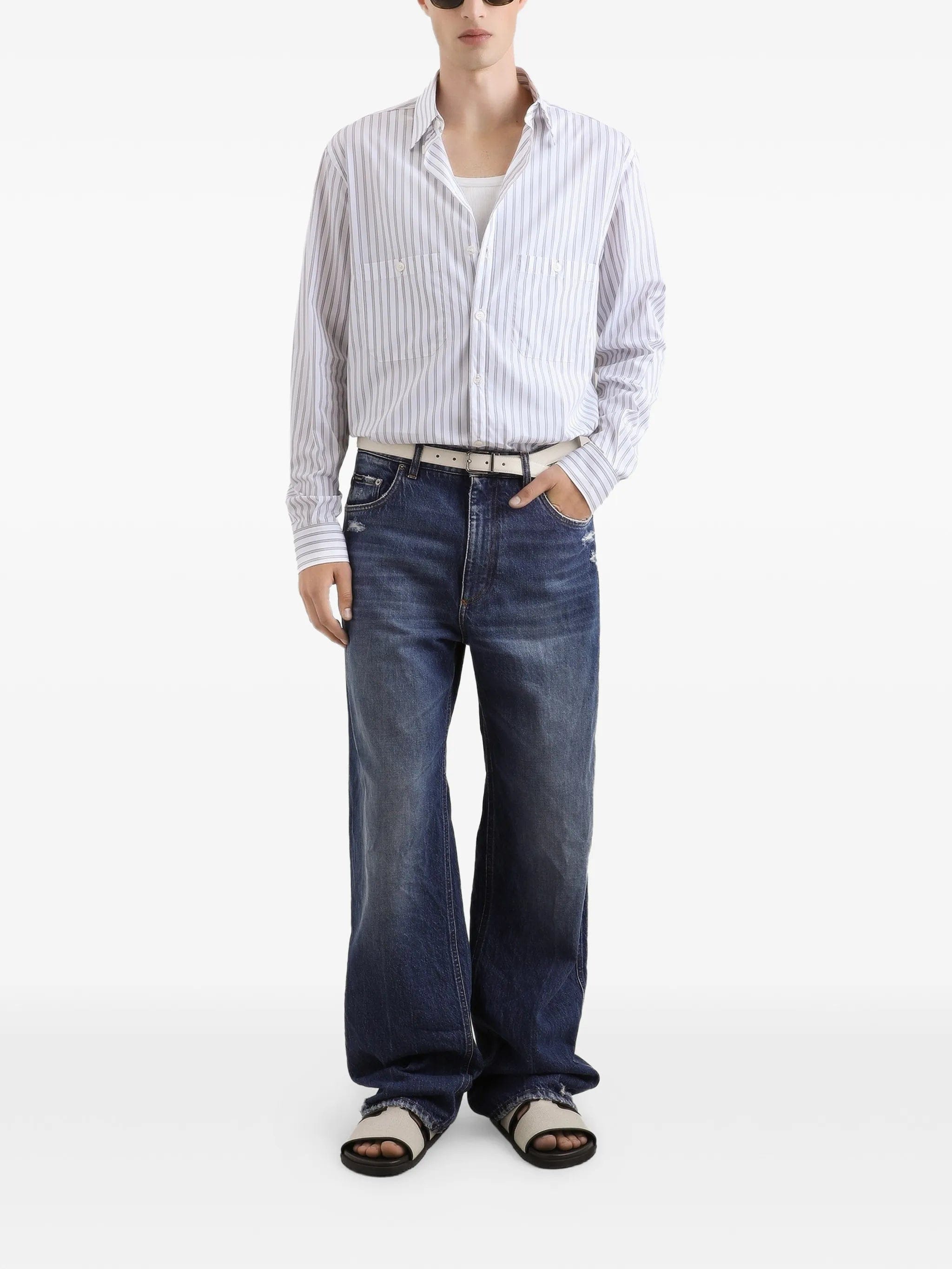 Dolce & Gabbana Martini striped - pattern pocket shirt