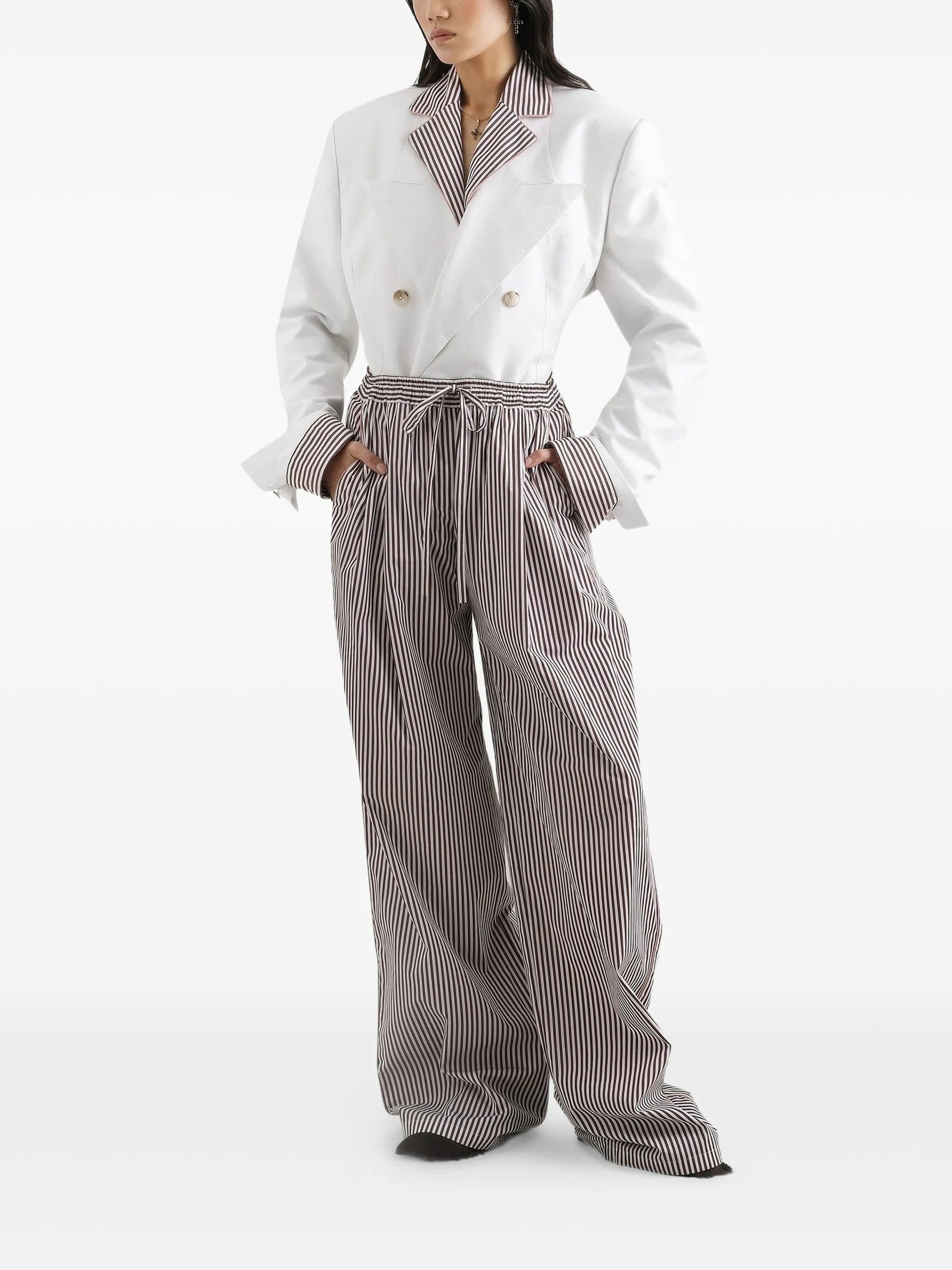 Dolce & Gabbana striped poplin trousers