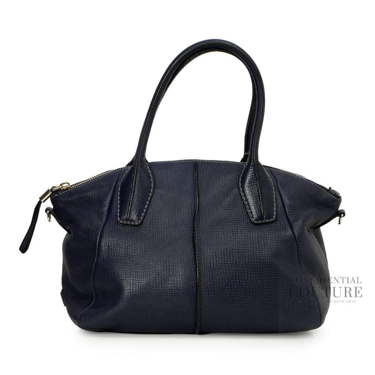 Tods Blue Leather D - Styling Medium Bauletto Tote Bag