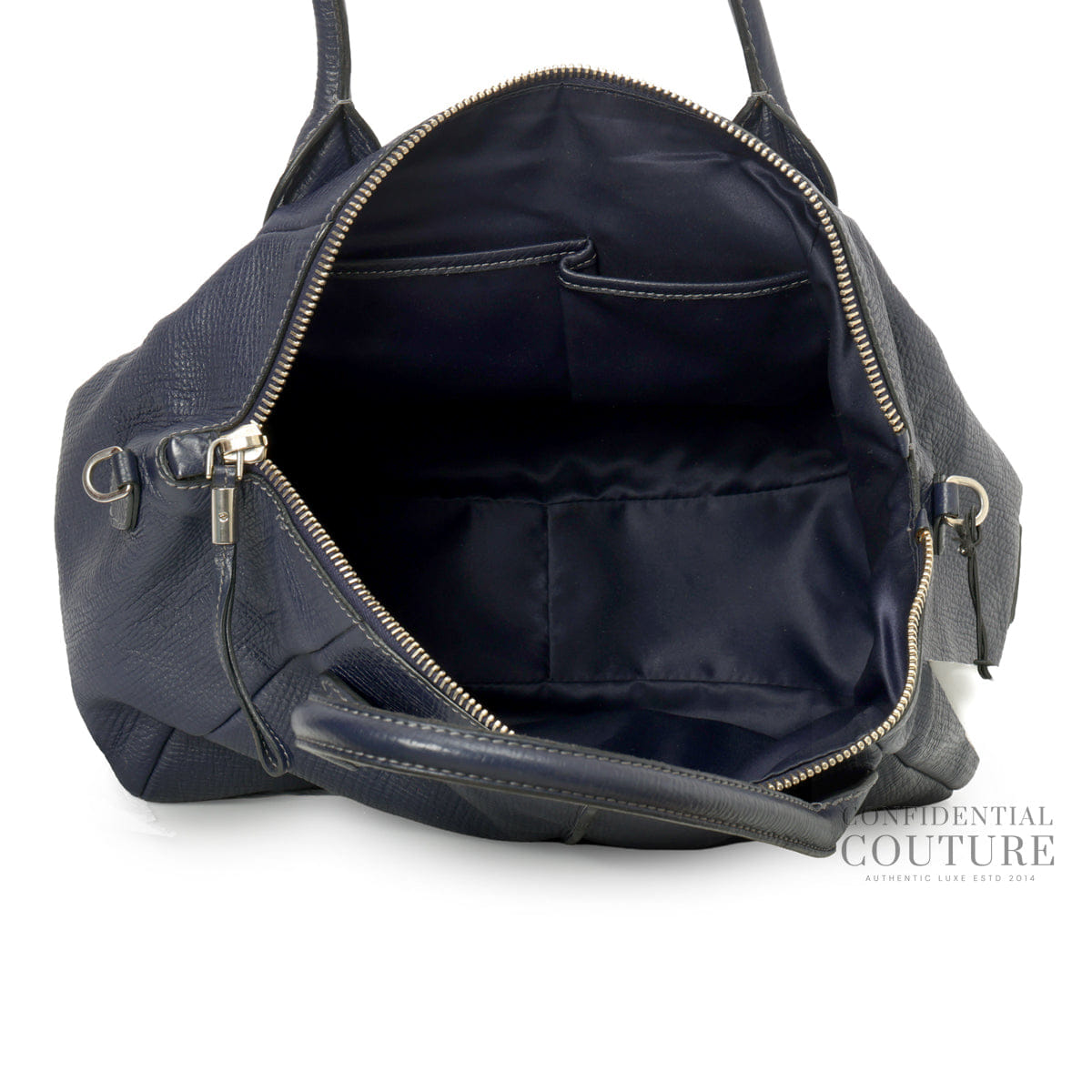 Tods Blue Leather D - Styling Medium Bauletto Tote Bag
