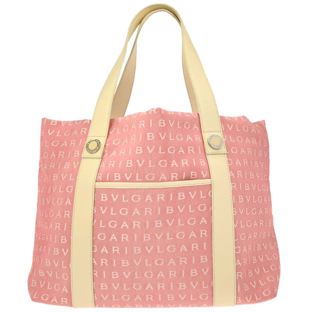 Other Brand Bvlgari Pink Canvas Logomania Tote Handbag