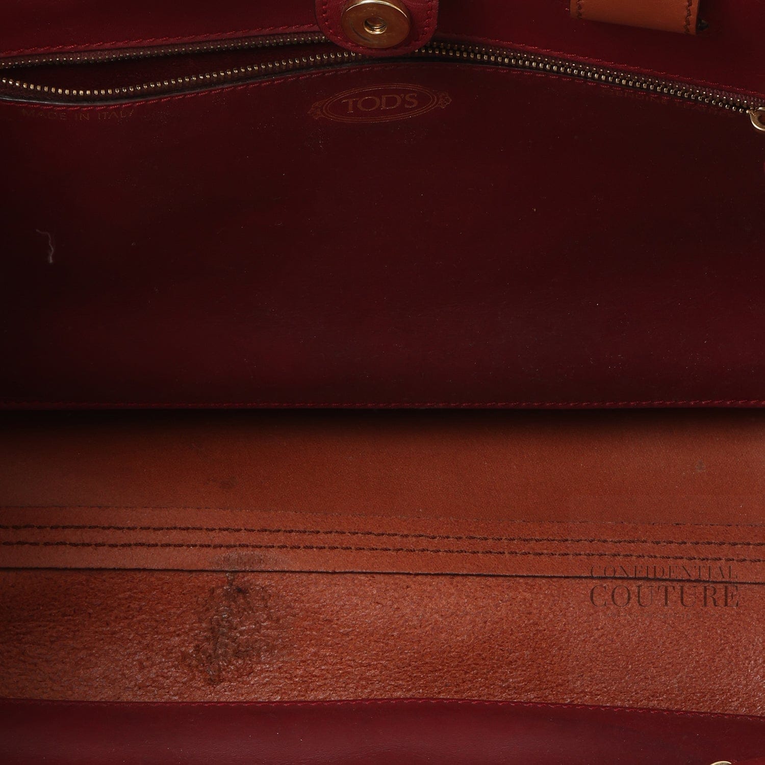 Tods Brown Small Cape Leather Tote