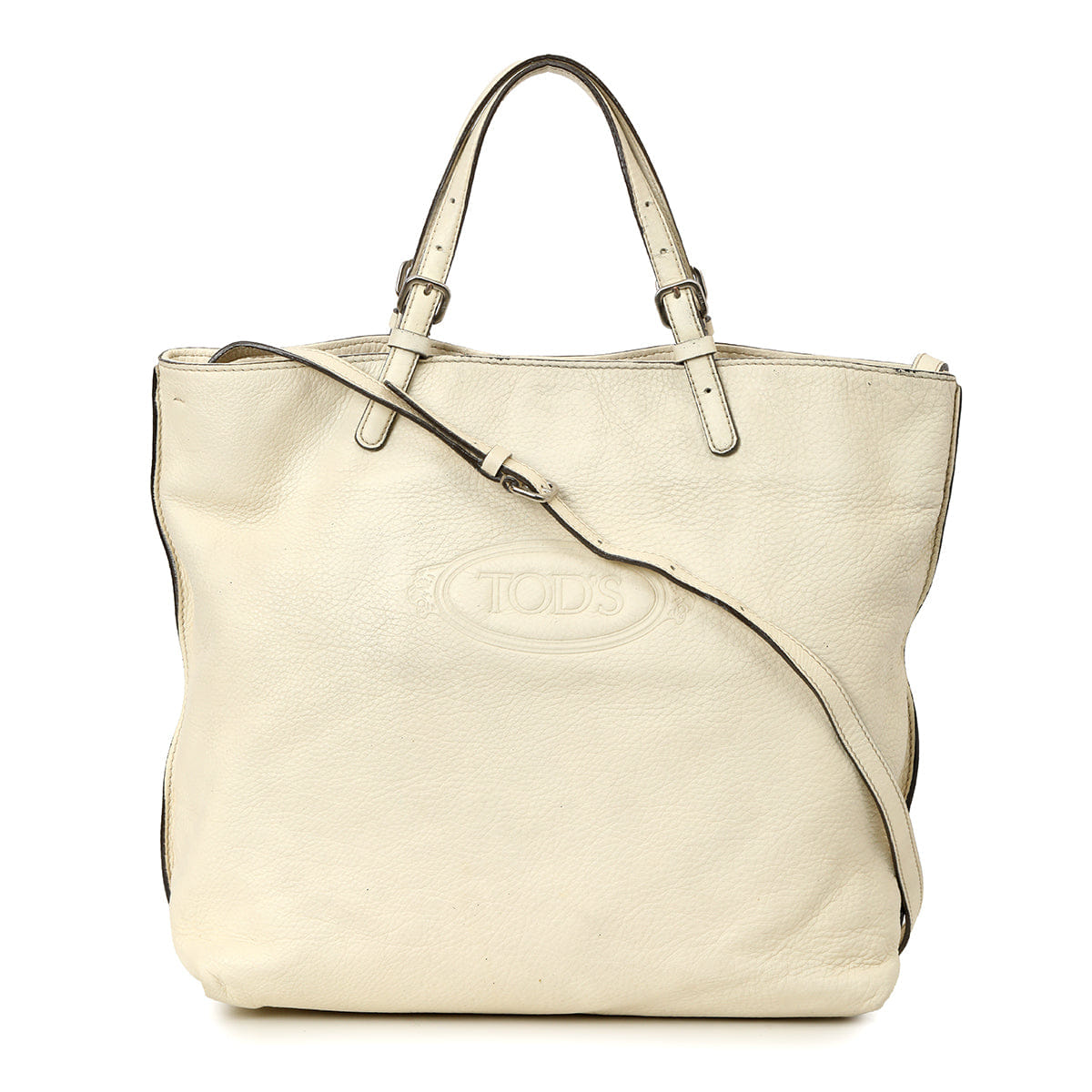 Tods Leather Media Tote Bag One Size