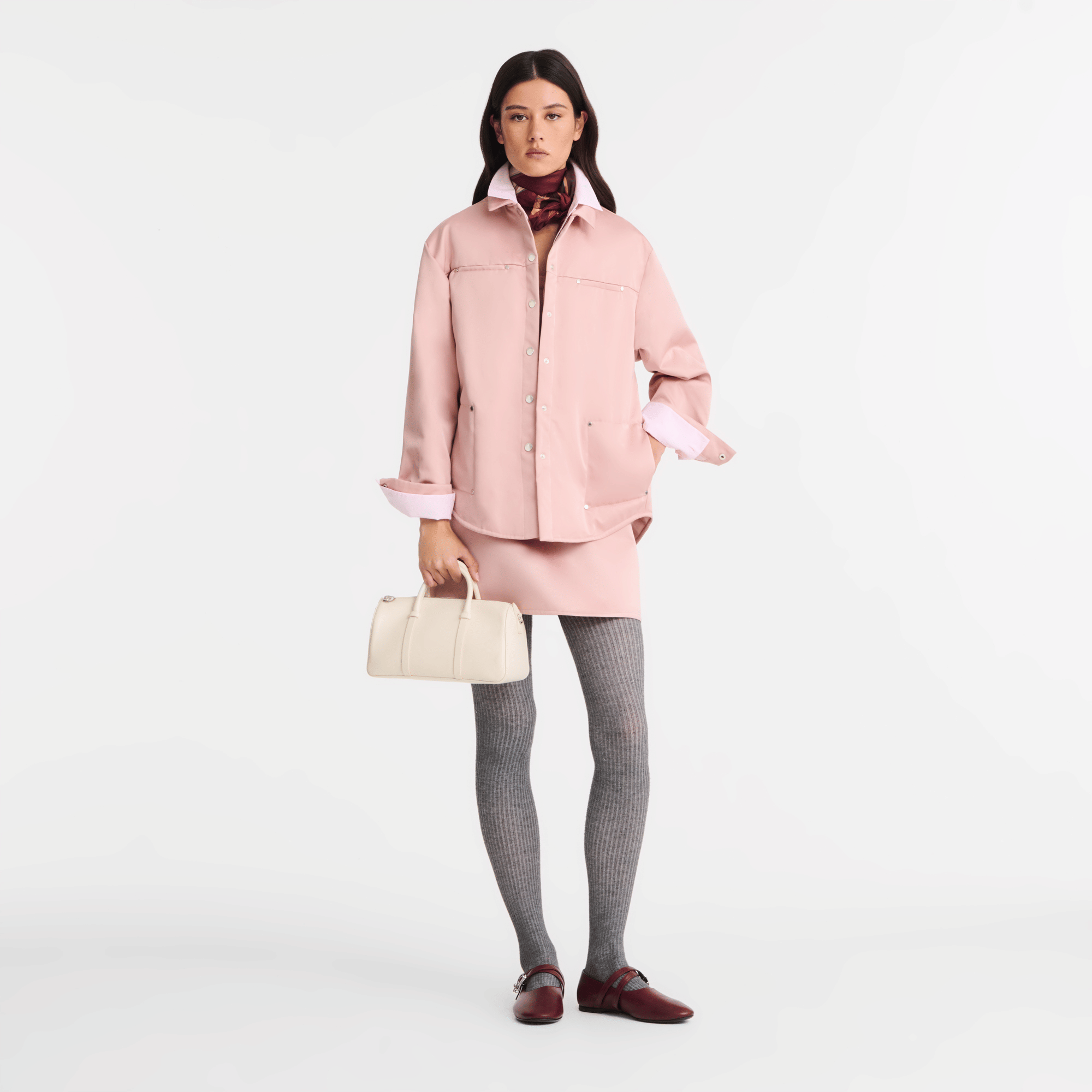 Long Champ Longchamp Daylong M Handbag Ecru