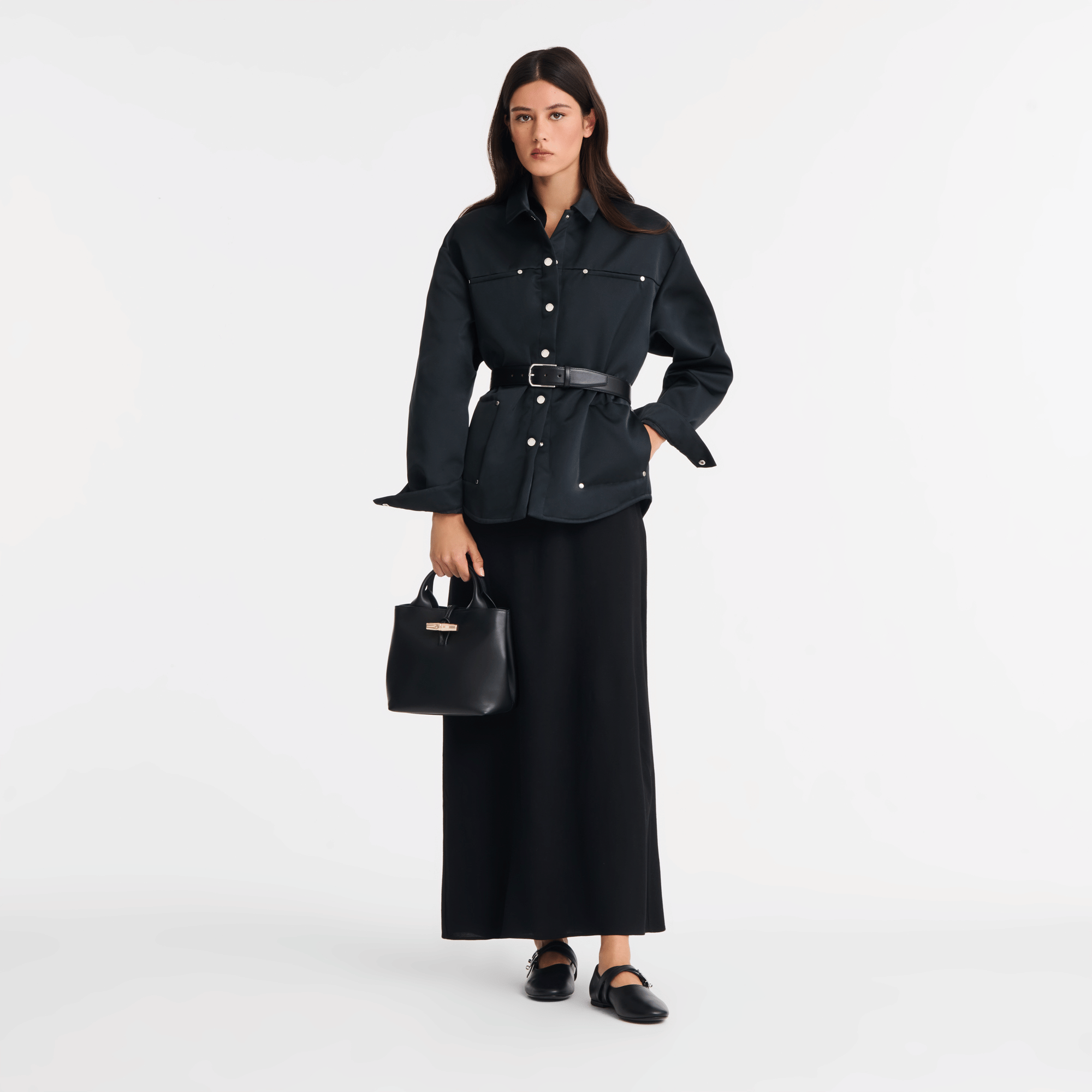 Long Champ Longchamp Le Roseau S Handbag Black
