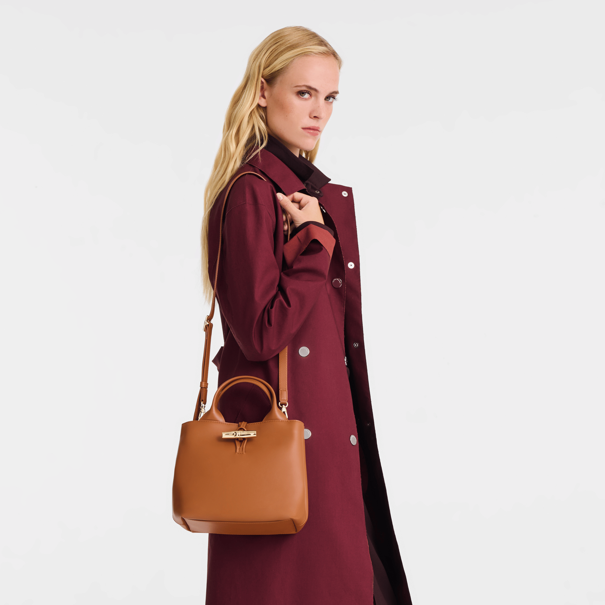 Long Champ Longchamp Le Roseau S Handbag Cashew