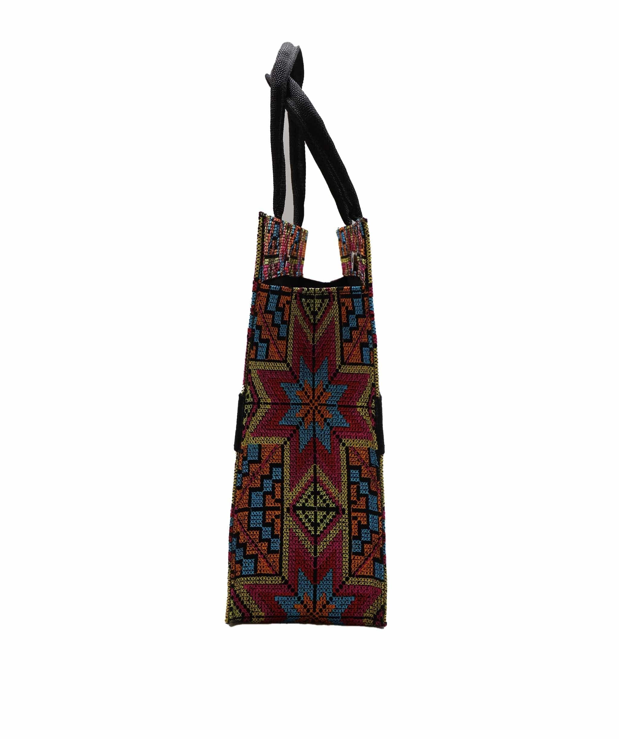 HANDMADE Embroidered Handmade Tote Orange / Red DXBS2976