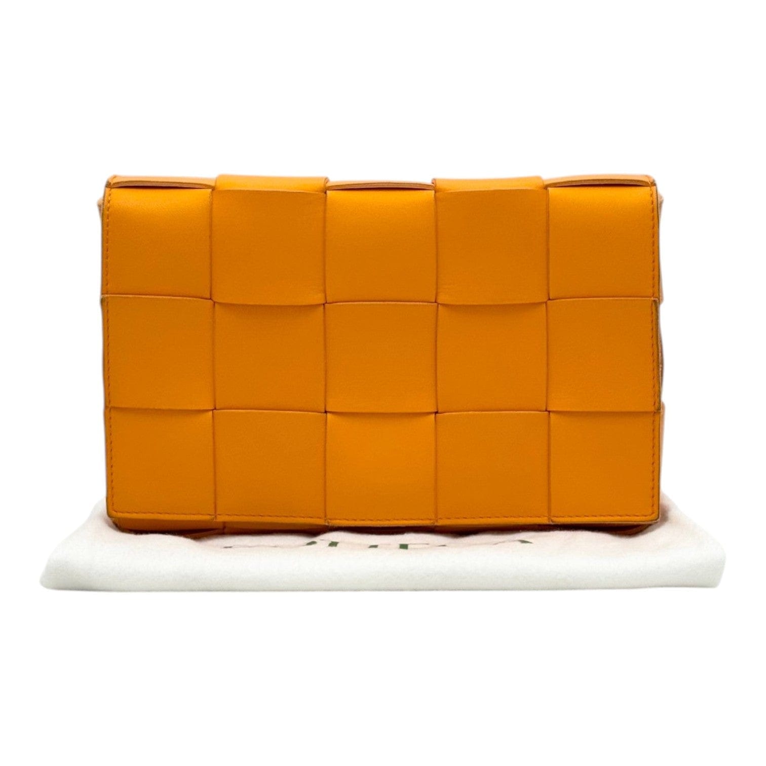 Bottega Venetta Bottega Veneta Orange Intrecciato Cassette Bag