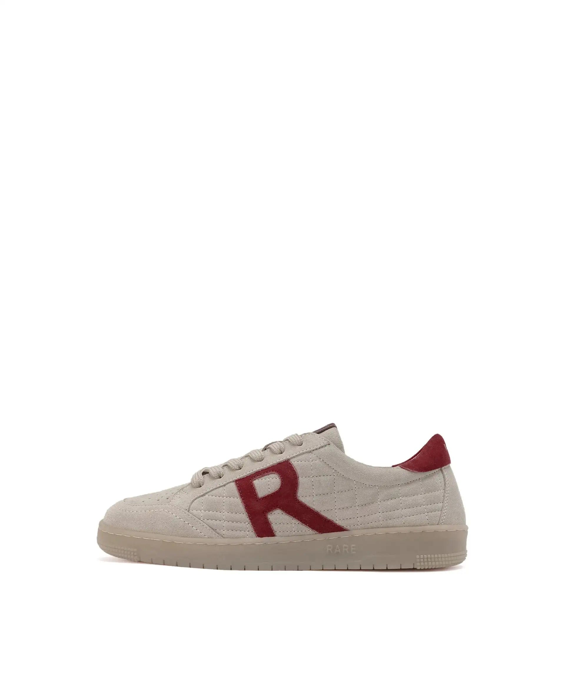 RAREZ Rare Rabbit Men Quilt Beige Premium Suede Fabric Low - Top Lace Up Quilted Sneaker Shoes