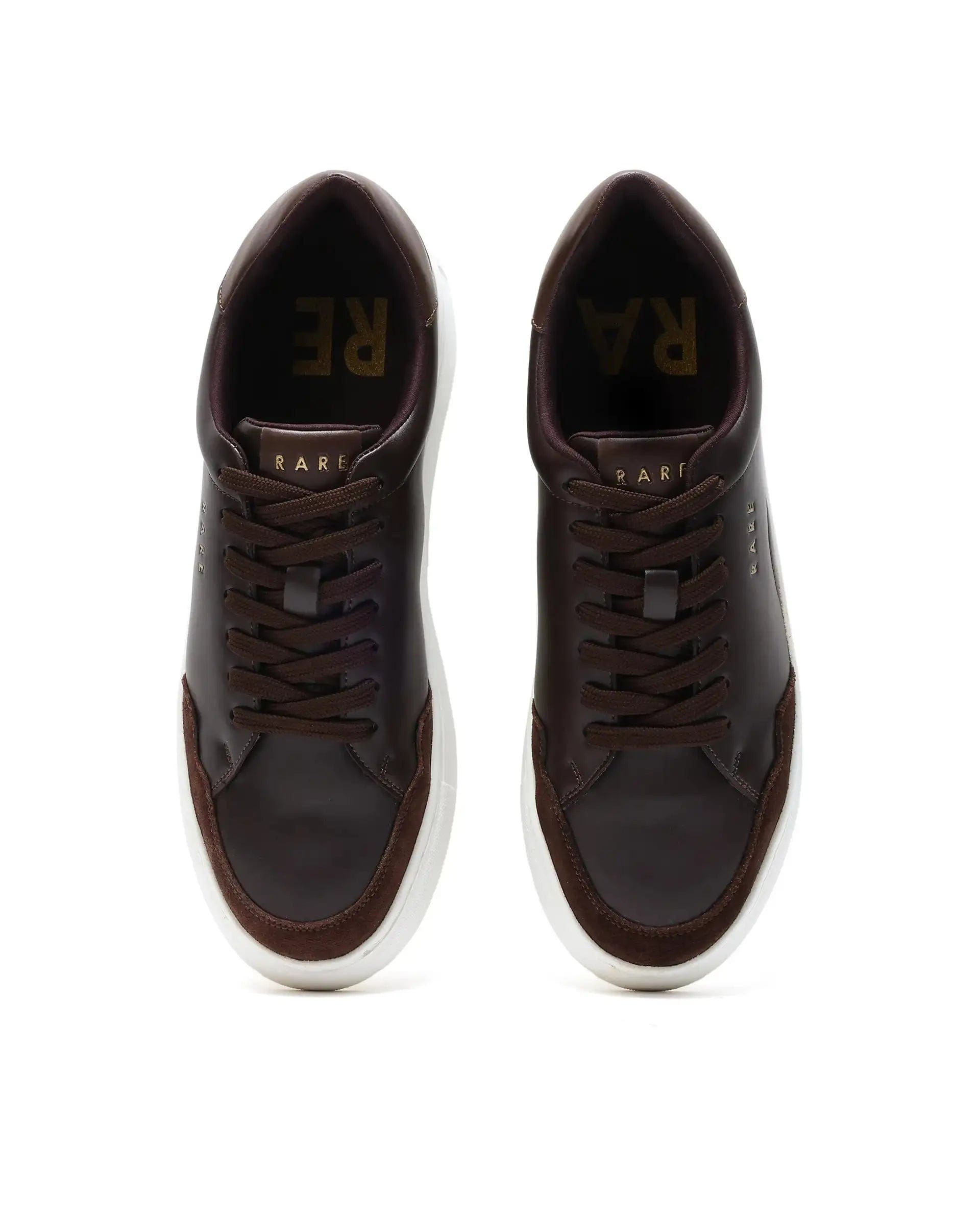 RAREZ Rare Rabbit Men's Mawi Brown Micro Fiber Causal Sneaker
