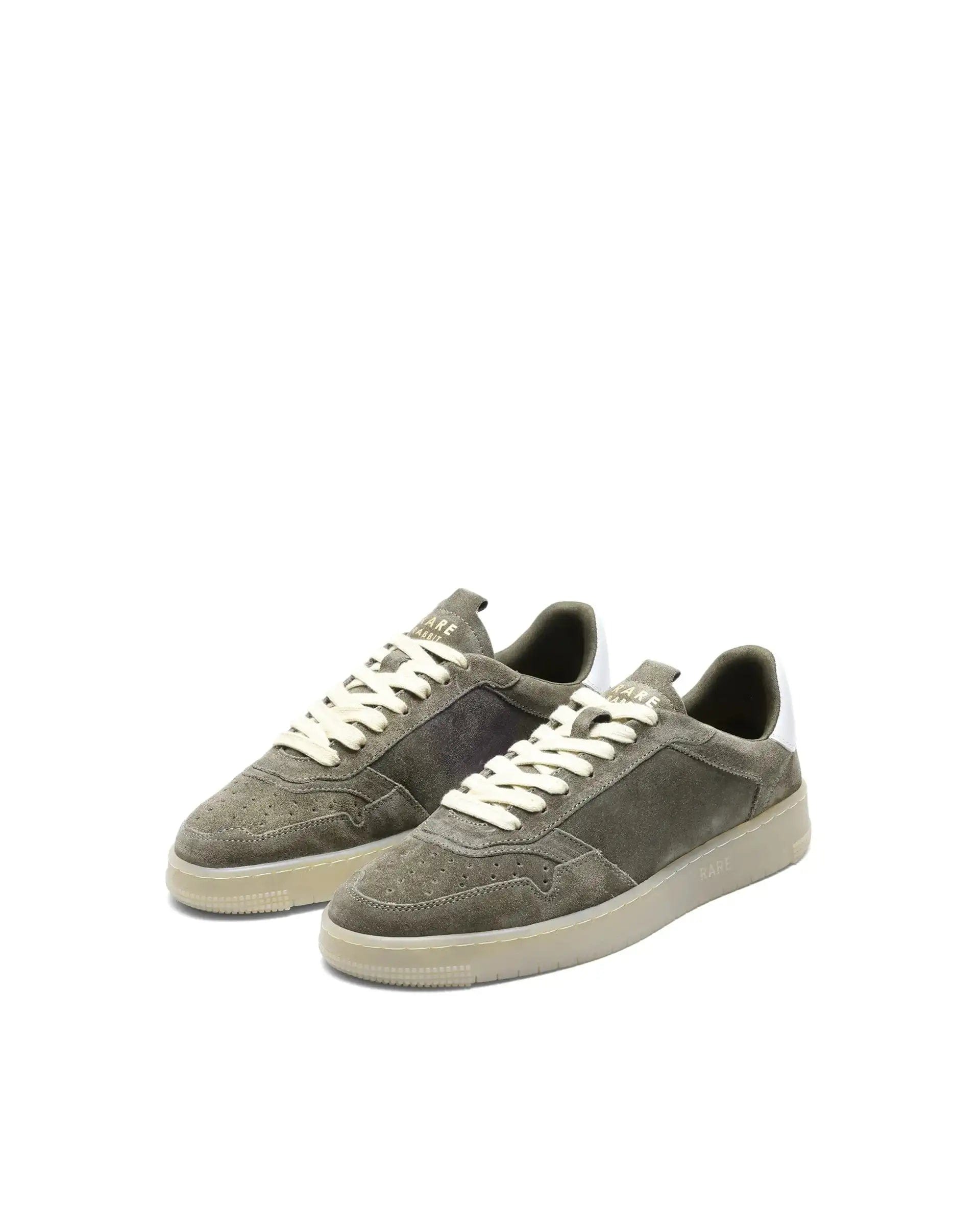 RAREZ Rare Rabbit Men's Woolton - 2 Olive Leather Lace - Up Closure Sneaker