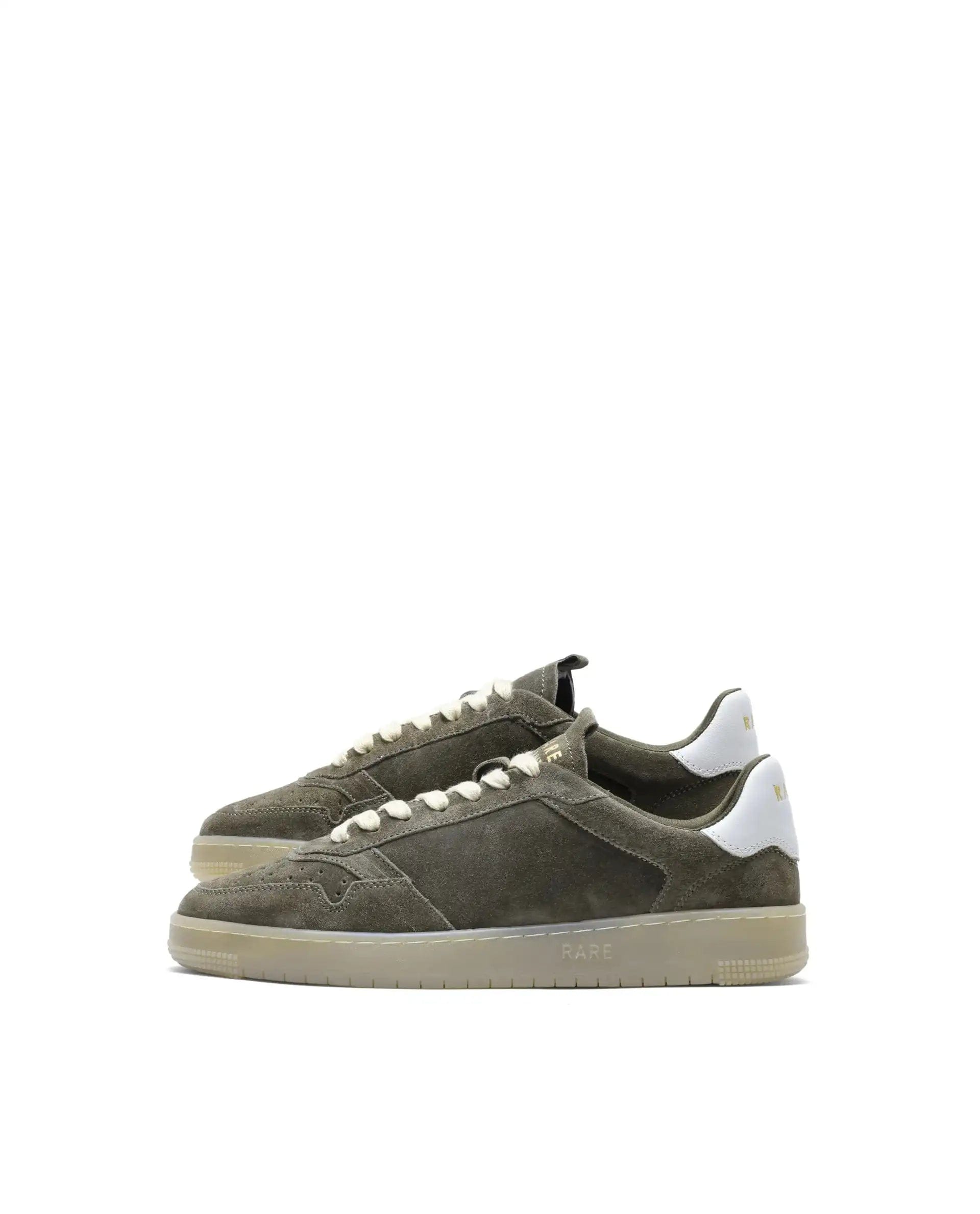RAREZ Rare Rabbit Men's Woolton - 2 Olive Leather Lace - Up Closure Sneaker