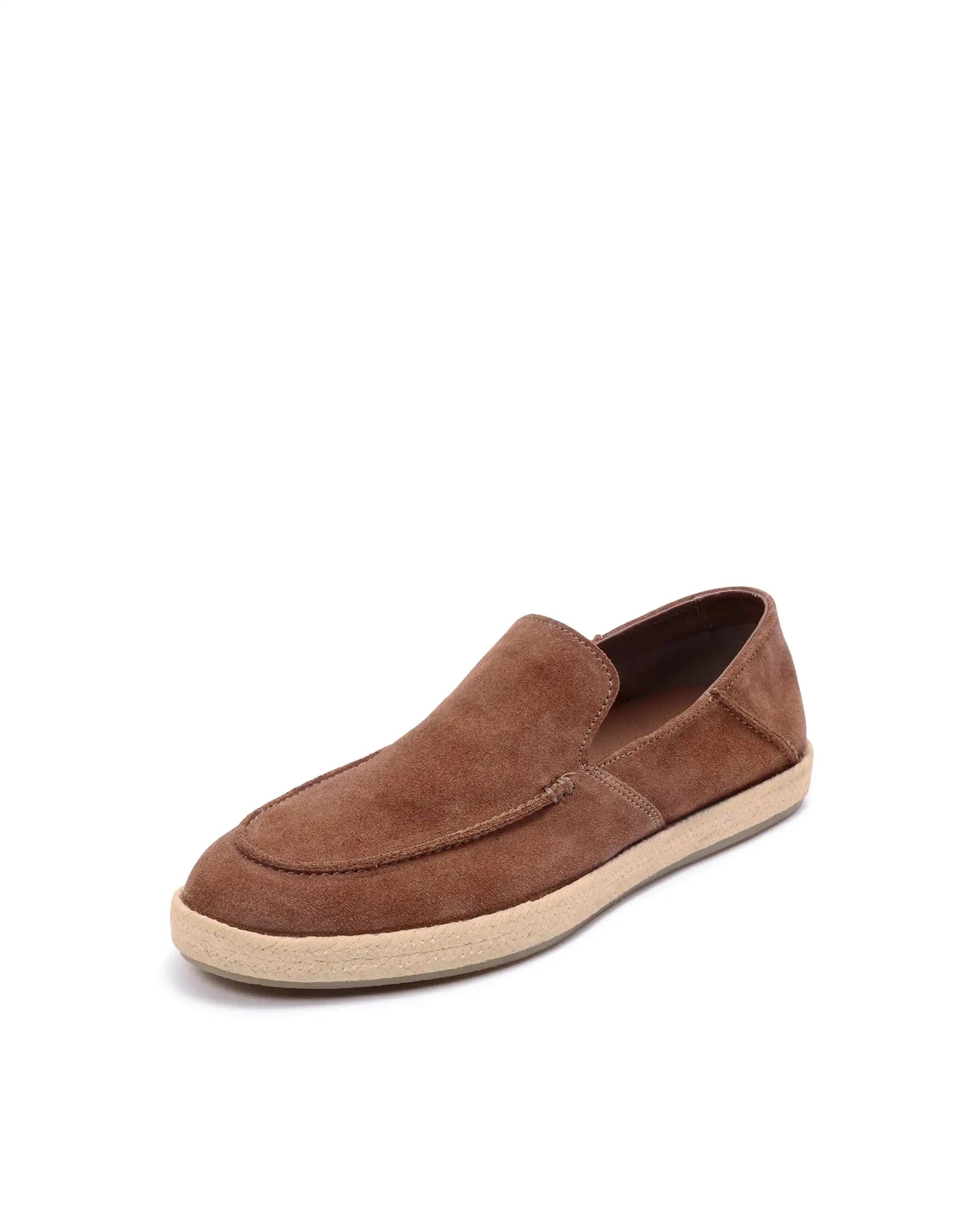 RAREZ Rare Rabbit Men Havana Camel Suede Leather Slip - On Closure Shoes