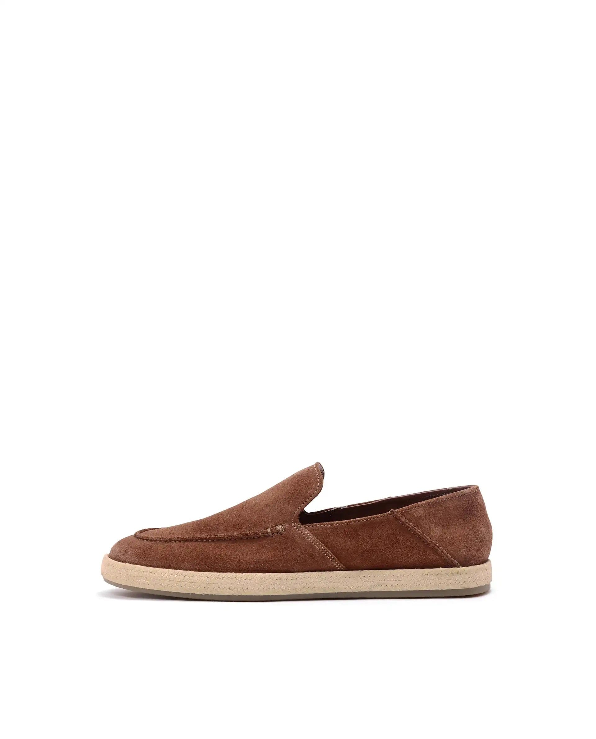 RAREZ Rare Rabbit Men Havana Camel Suede Leather Slip - On Closure Shoes