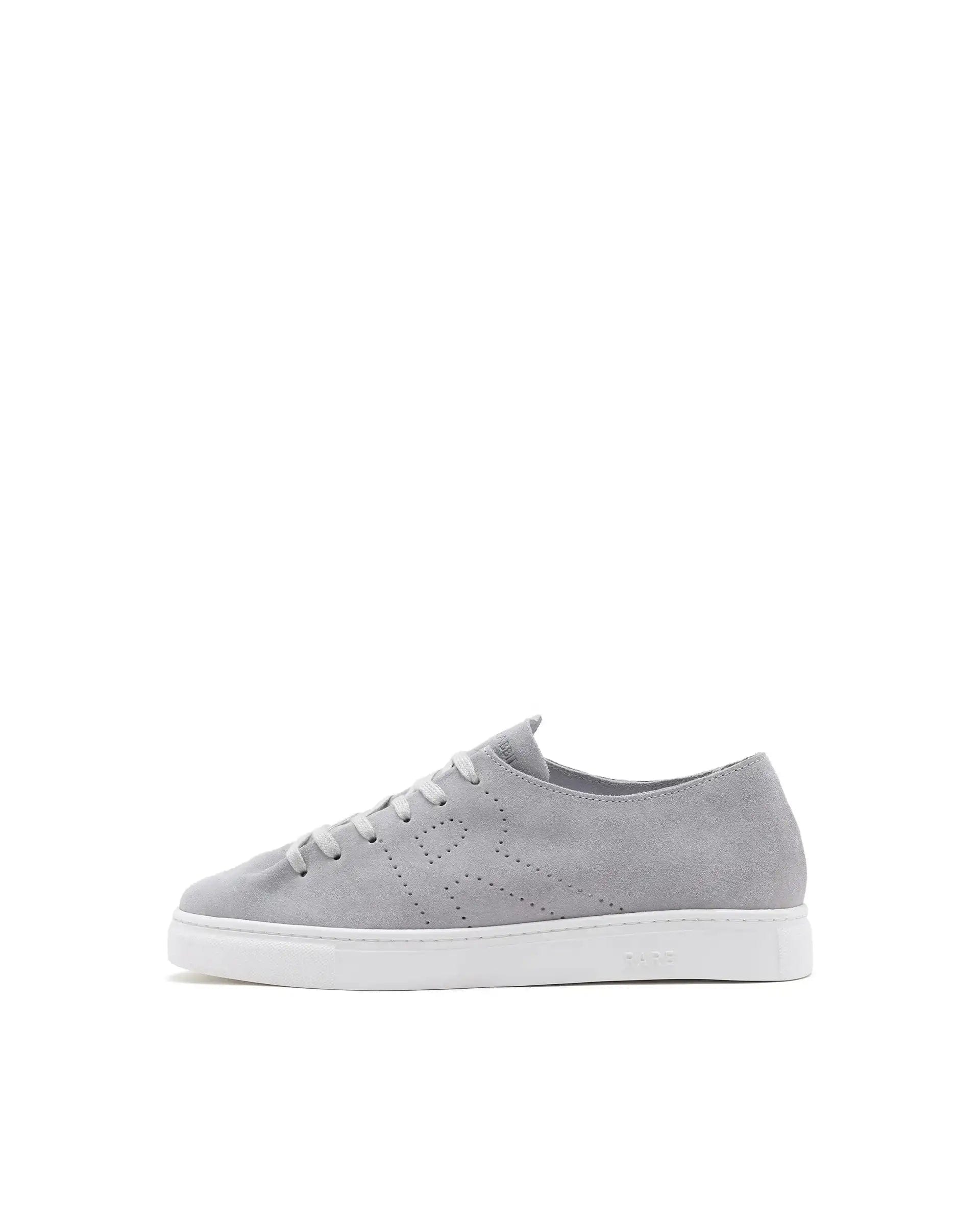 RAREZ Rare Rabbit Men Skin Light Grey Suede Monotone Upper Low - Top Lace - Up Plain Shoes