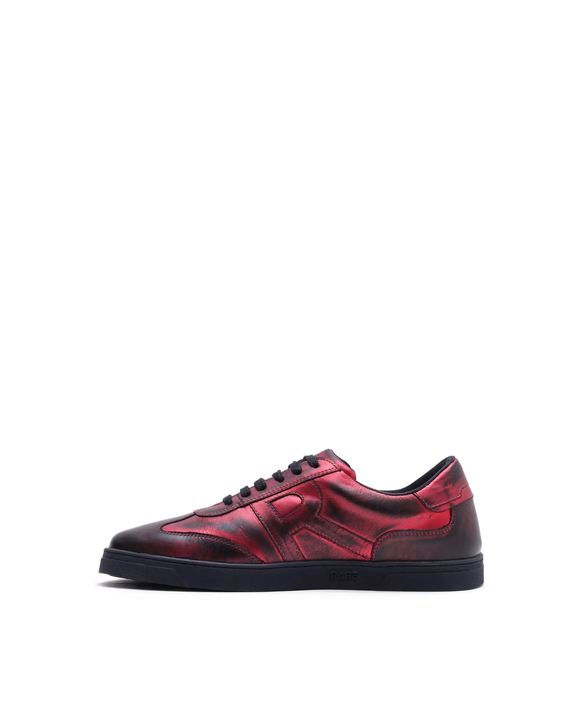 RAREZ Rare Rabbit Men Mercure Metallic Red Lace - Up Closure Shoes