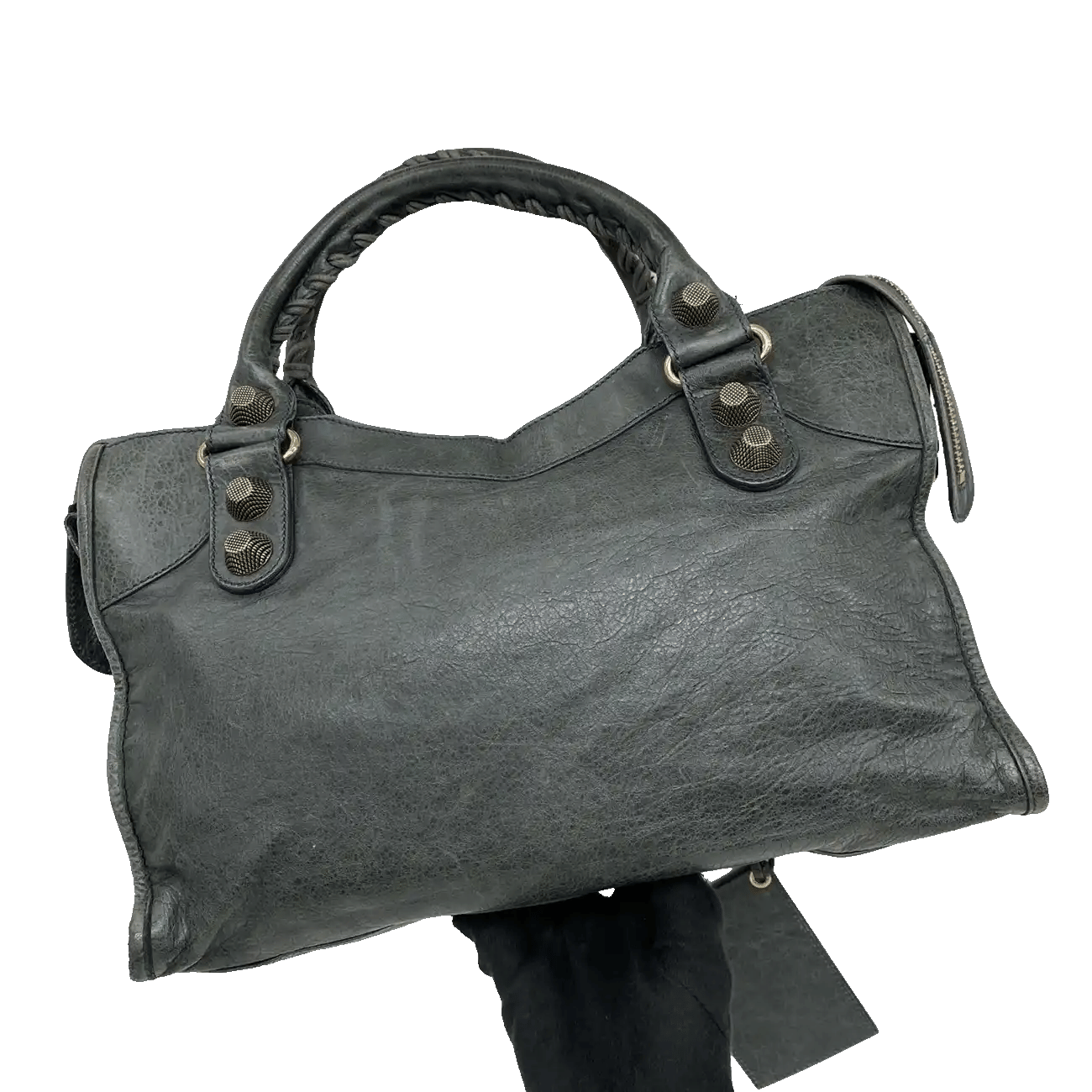 True To Sole Balenciaga 173034 City 2Way Handbag Grey