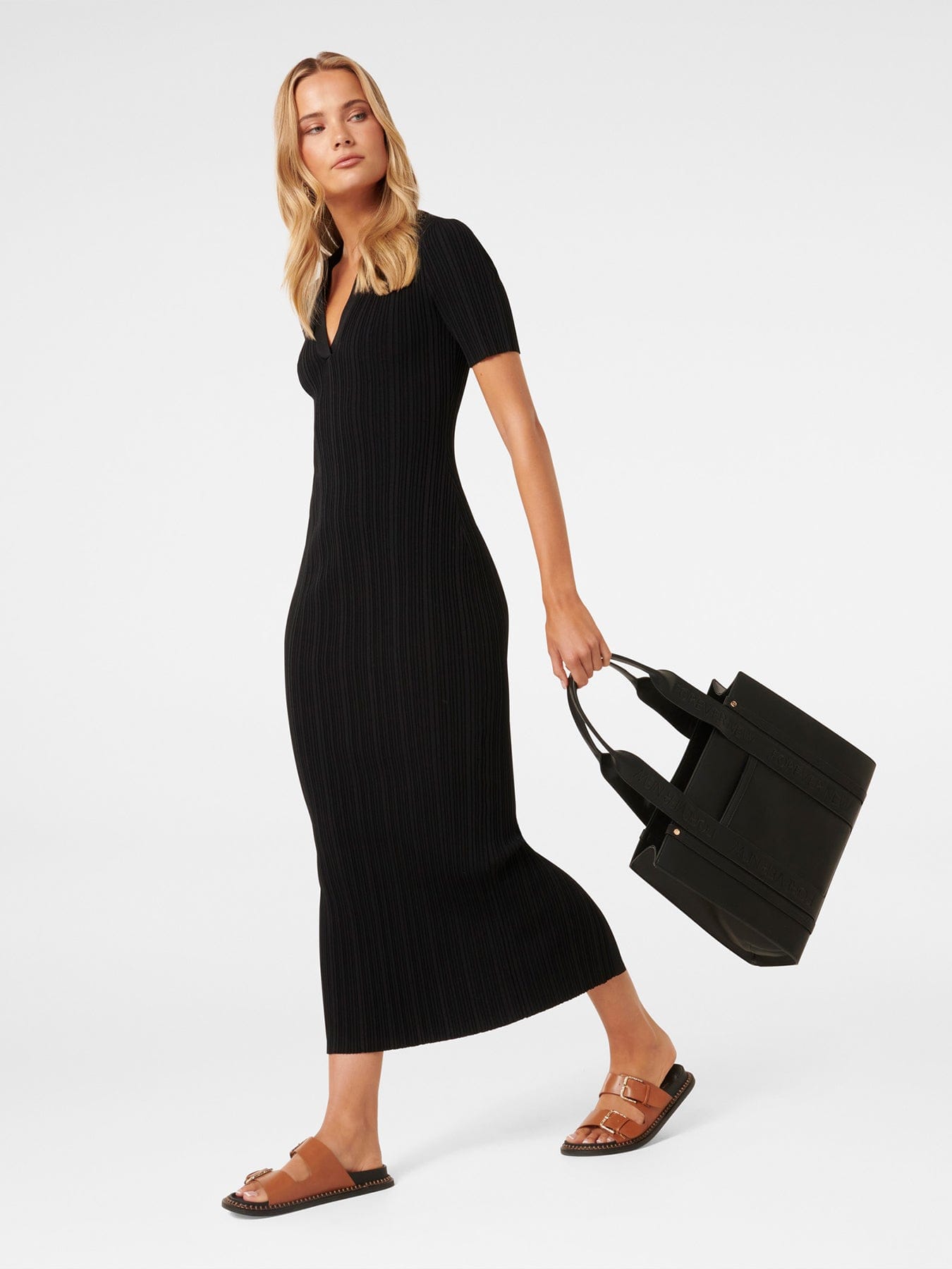 Forever New Signature Alison Structured Tote Bag Black