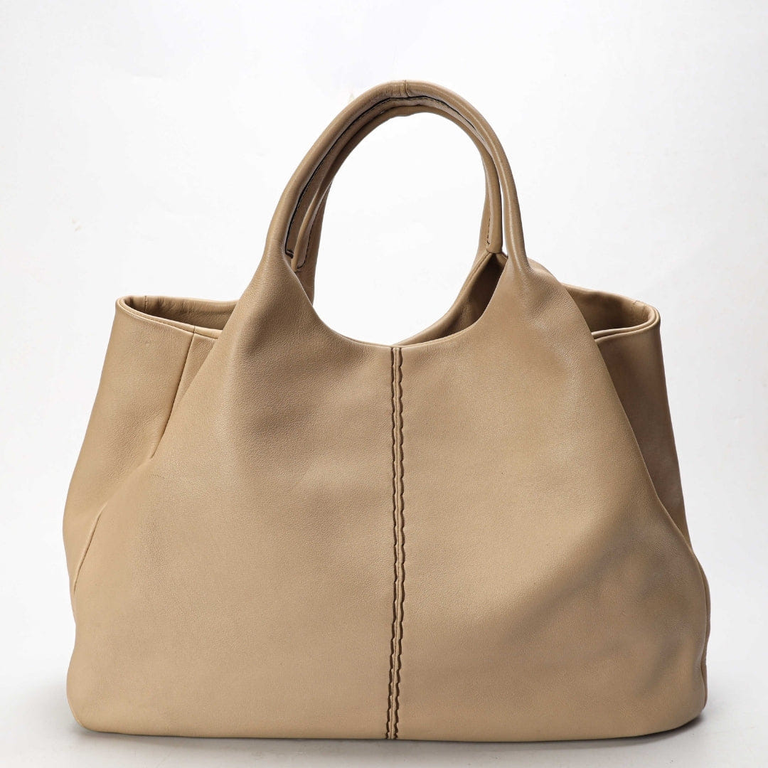 Tods Beige Large Shopping Tote