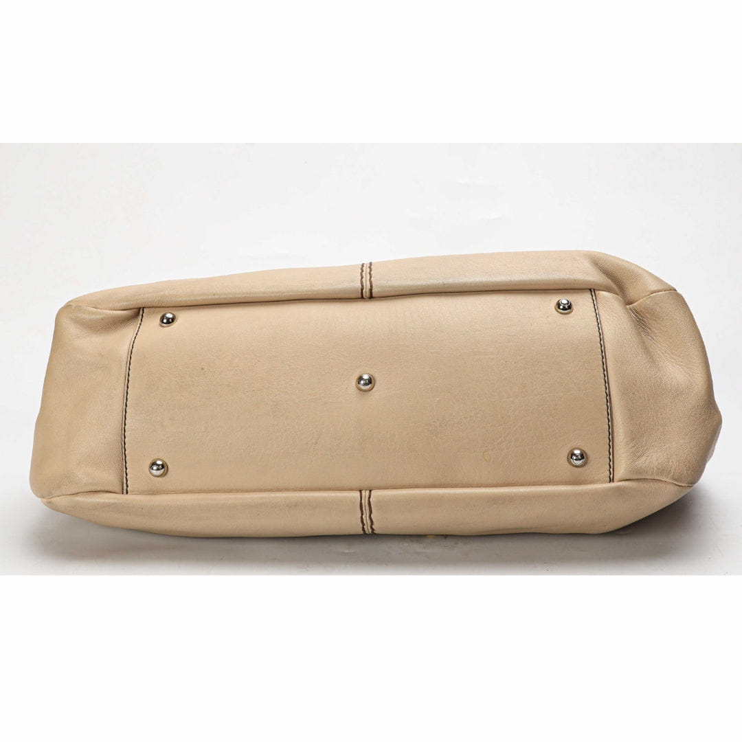 Tods Beige Large Shopping Tote