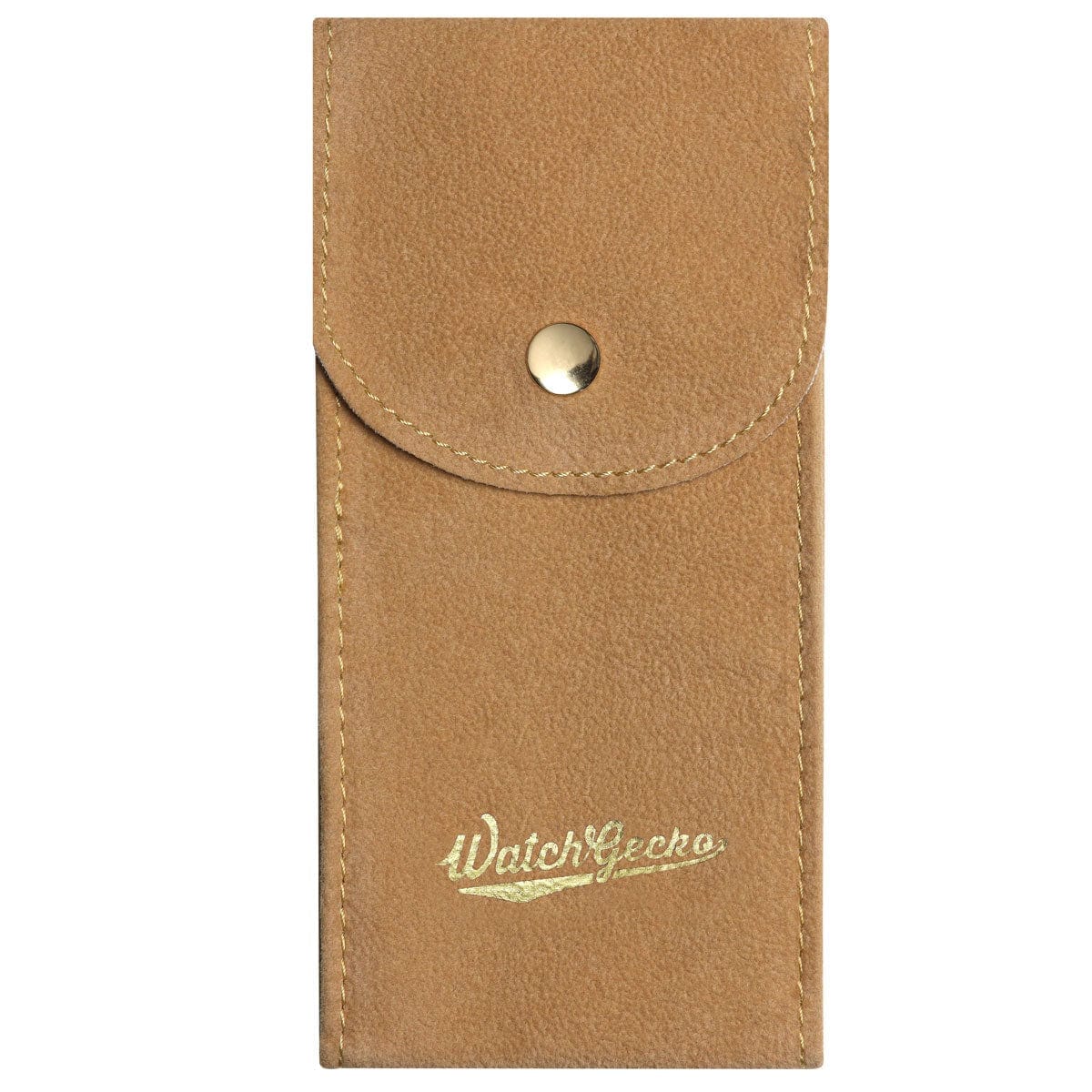 Logo WatchGecko Gold Logo Watch Pouch - Burgundy