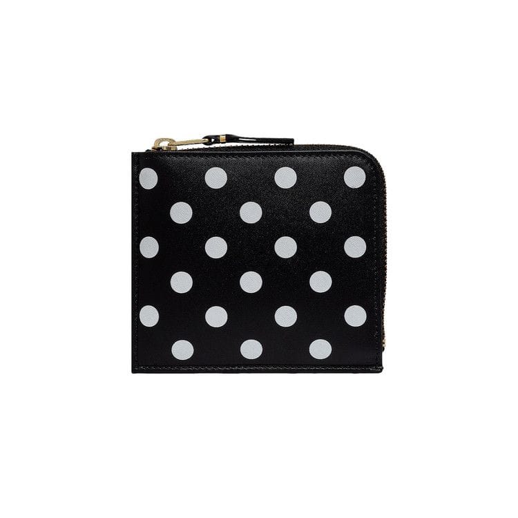 Comme des Garçons Dots Printed Leather Line Wallet Black