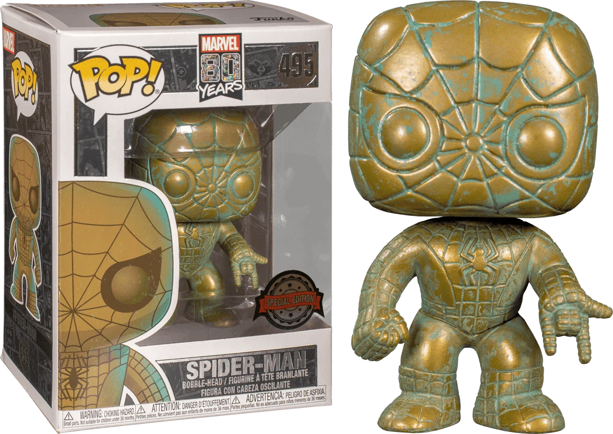 Funko Spider - Man - Marvel 80th Anniversary Patina US Exclusive Pop! Vinyl