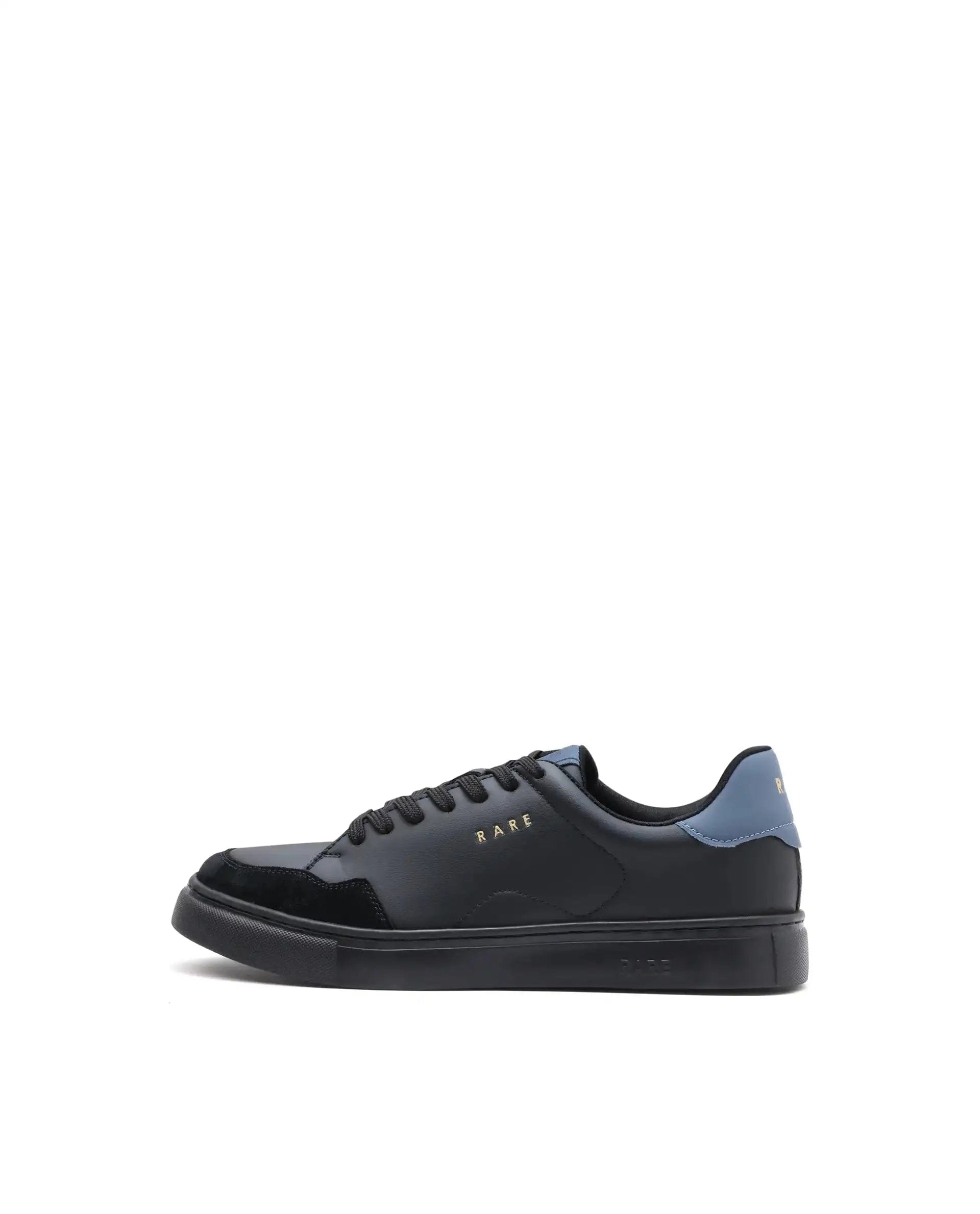 RAREZ Rare Rabbit Men's Mawi Black Micro Fiber Leather Sneaker