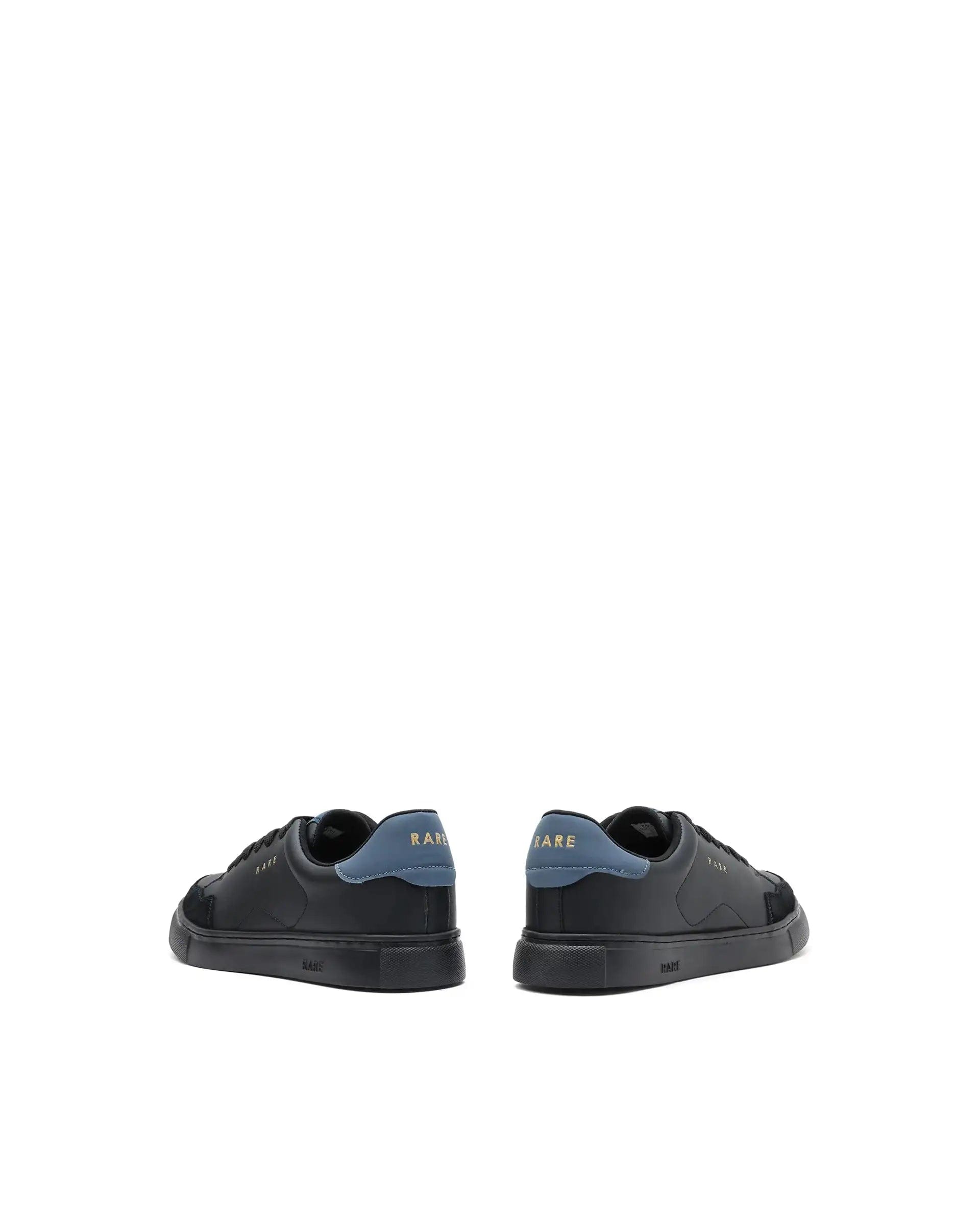 RAREZ Rare Rabbit Men's Mawi Black Micro Fiber Leather Sneaker