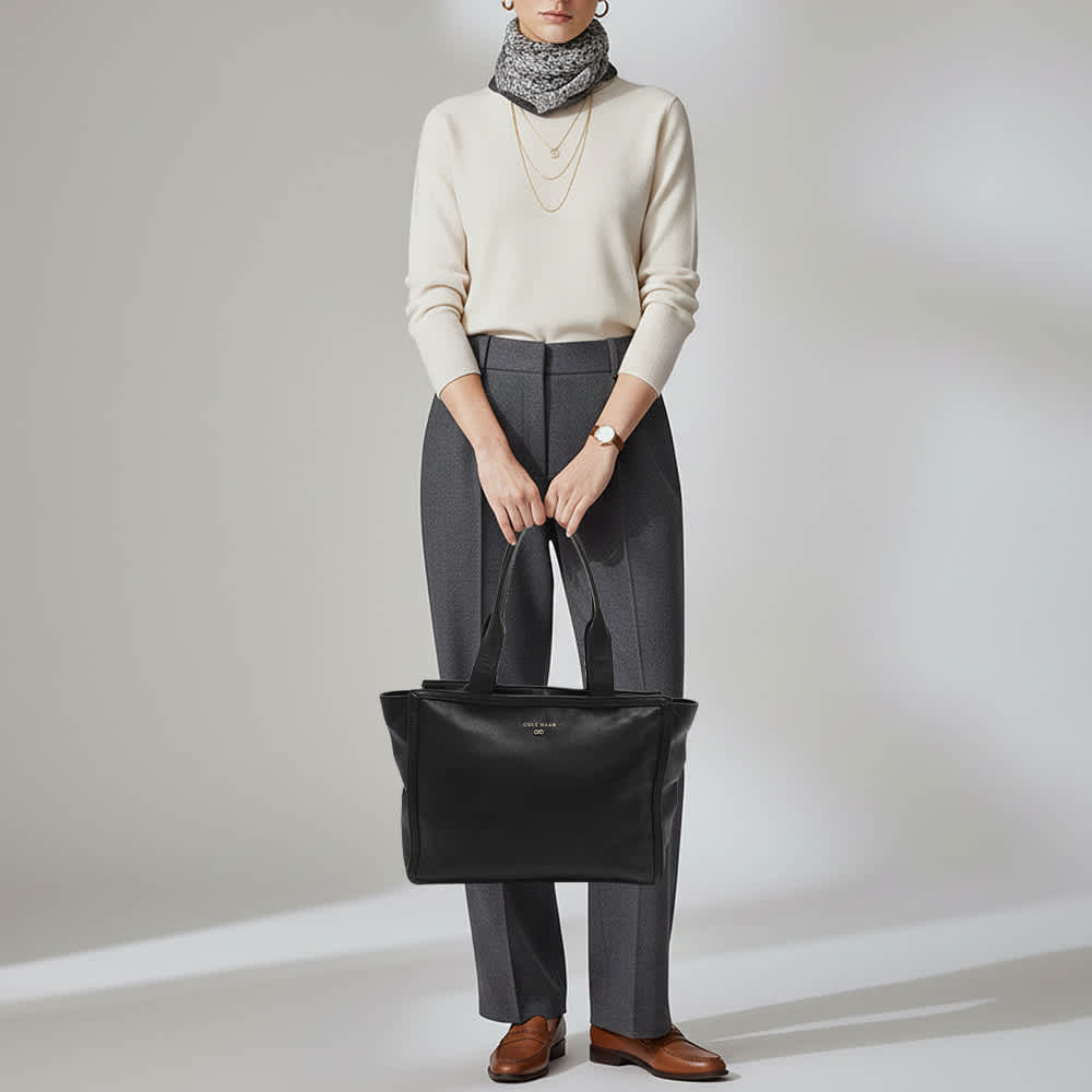 Cole Haan Black Leather Tote